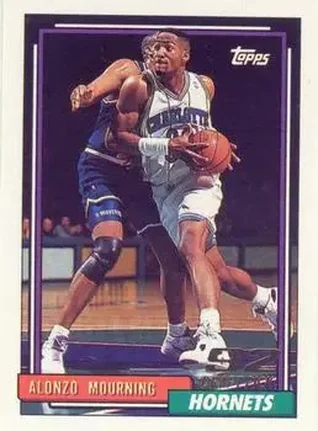 1992-93 Topps #393 - Alonzo Mourning - Charlotte Hornets