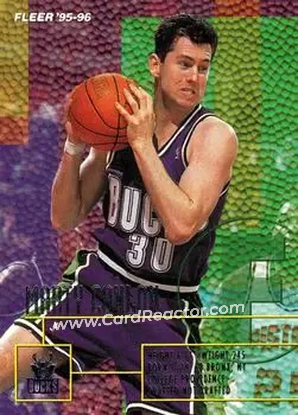 1995-96 Fleer #101 - Marty Conlon - Milwaukee Bucks - Front