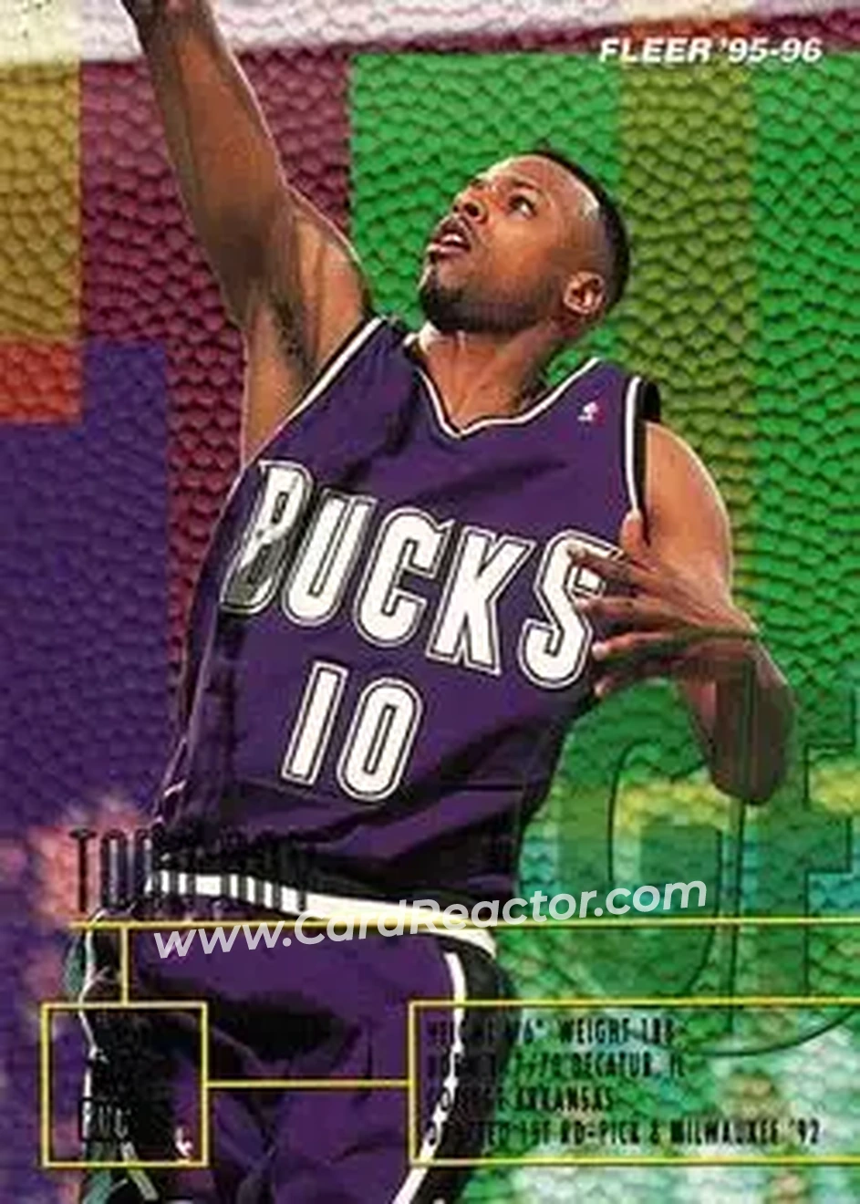 1995-96 Fleer #102 - Todd Day - Milwaukee Bucks - Front