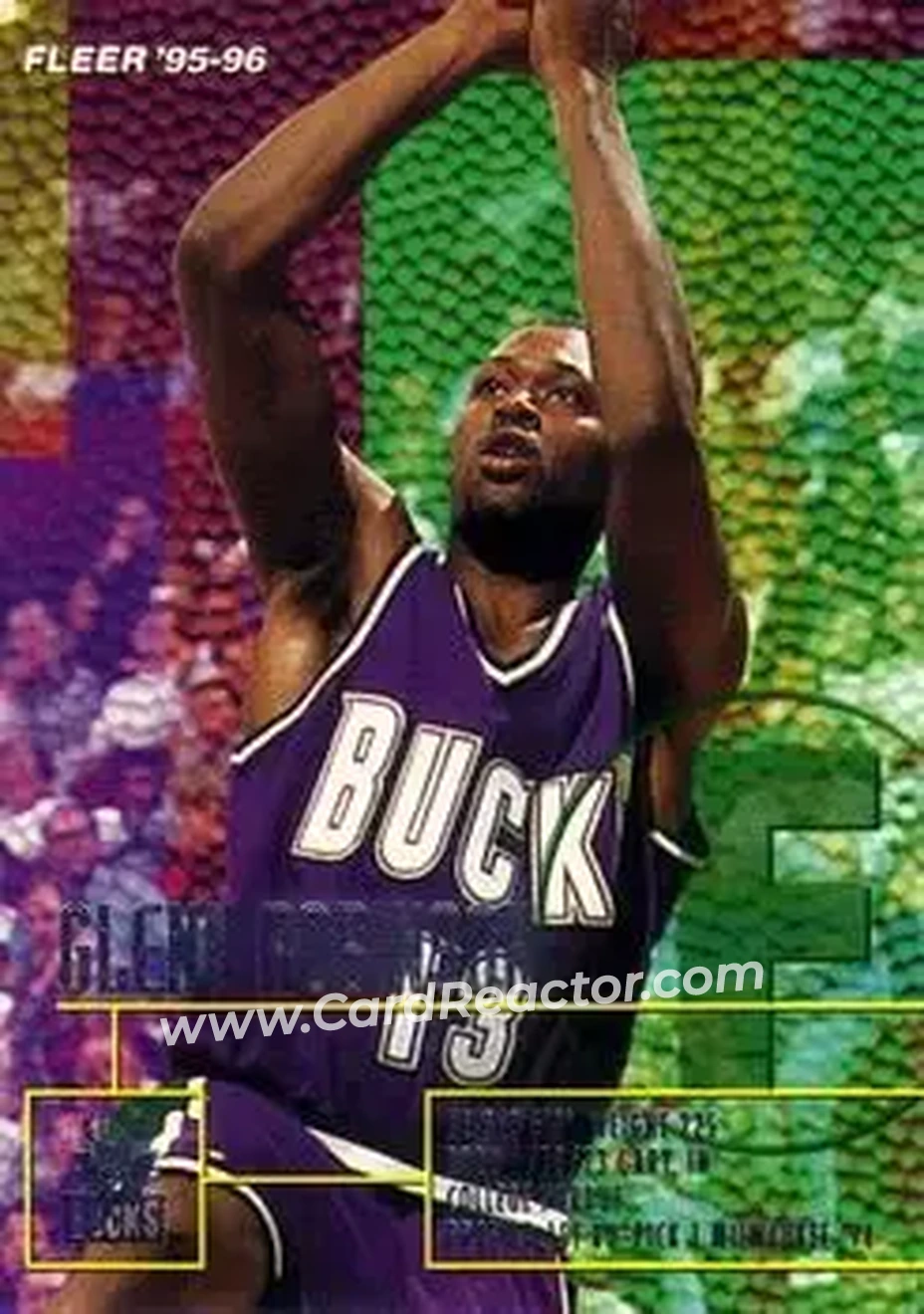 1995-96 Fleer #105 - Glenn Robinson - Milwaukee Bucks - Front 1995-96 Fleer #105 - Glenn Robinson - Milwaukee Bucks - Front