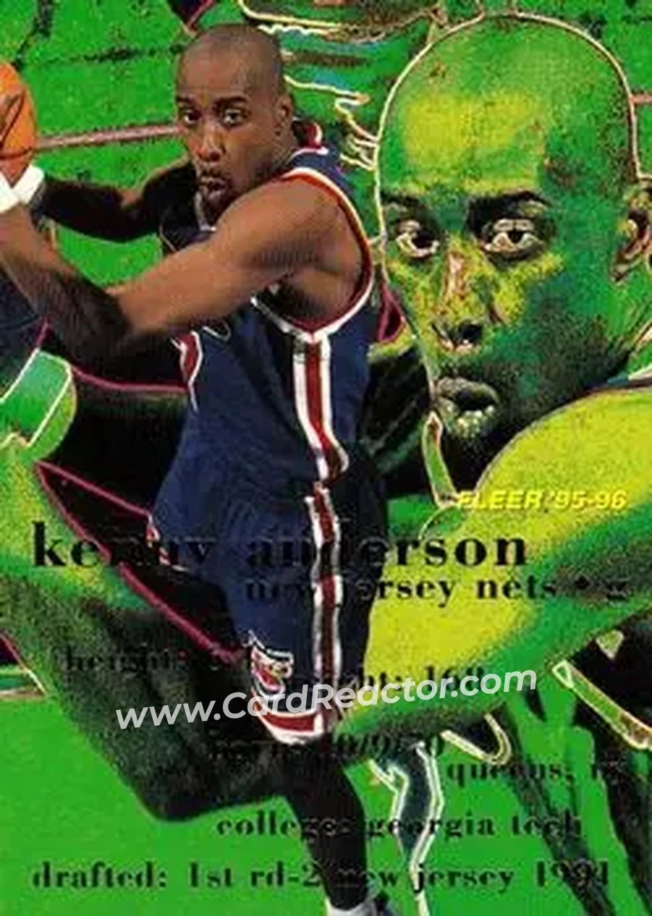 1995-96 Fleer #112 - Kenny Anderson - New Jersey Nets - Front