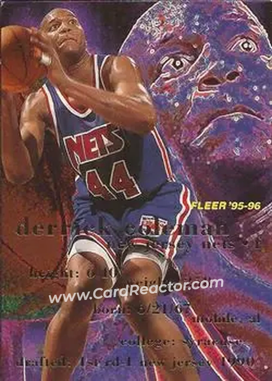 1995-96 Fleer #115 - Derrick Coleman - New Jersey Nets - Front 1995-96 Fleer #115 - Derrick Coleman - New Jersey Nets - Front