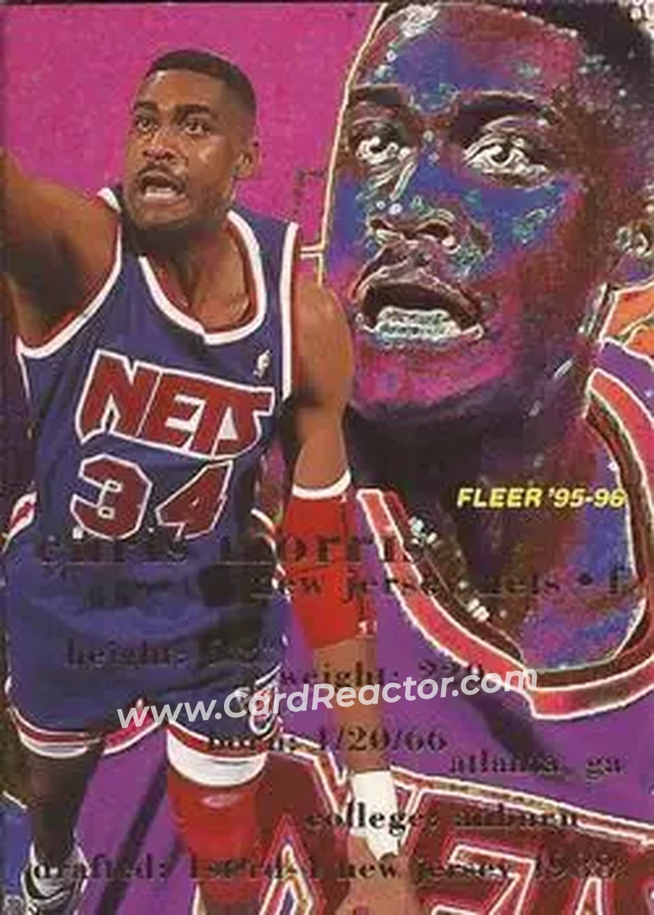 1995-96 Fleer #117 - Chris Morris - New Jersey Nets - Front