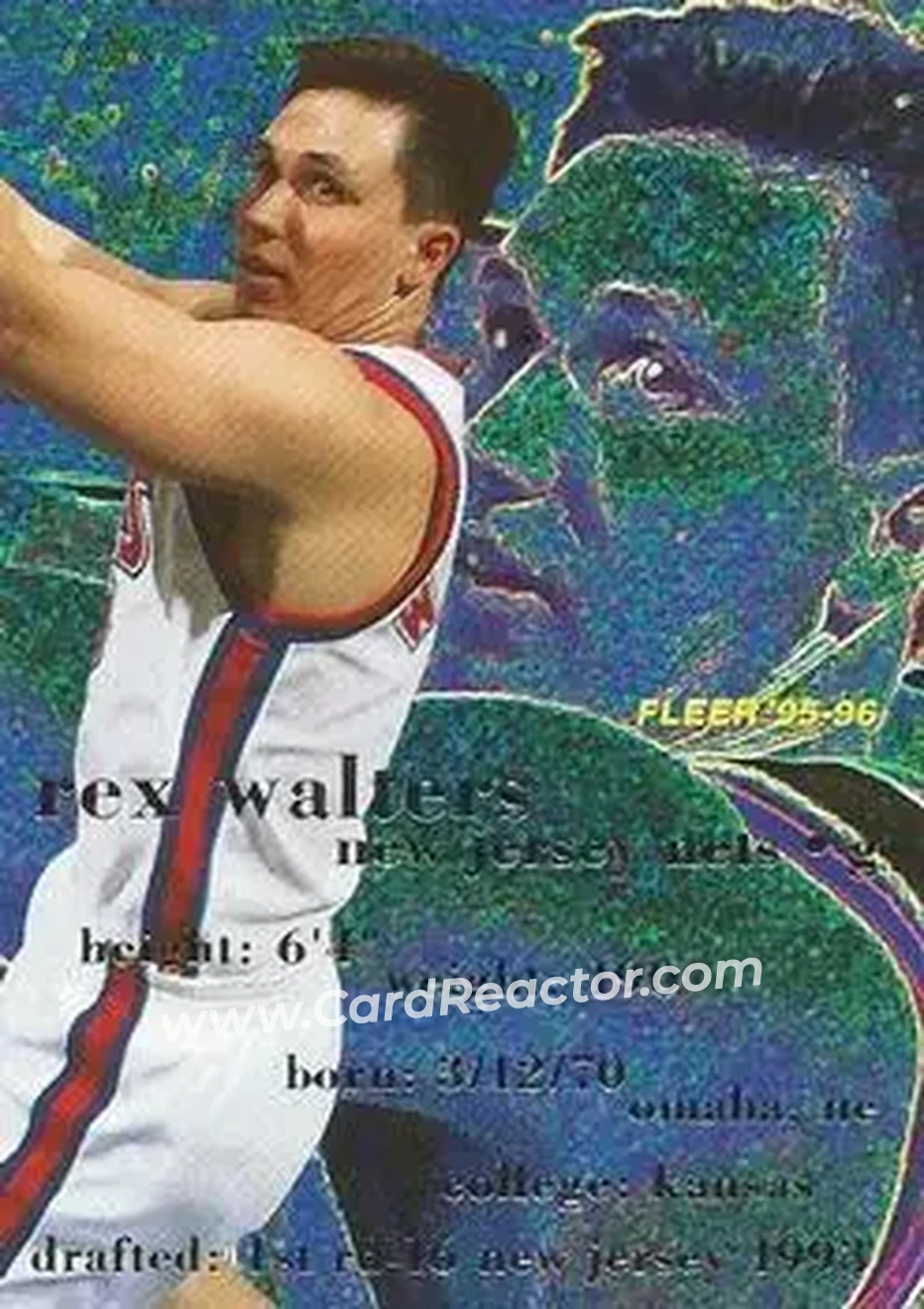 1995-96 Fleer #118 - Rex Walters - New Jersey Nets - Front