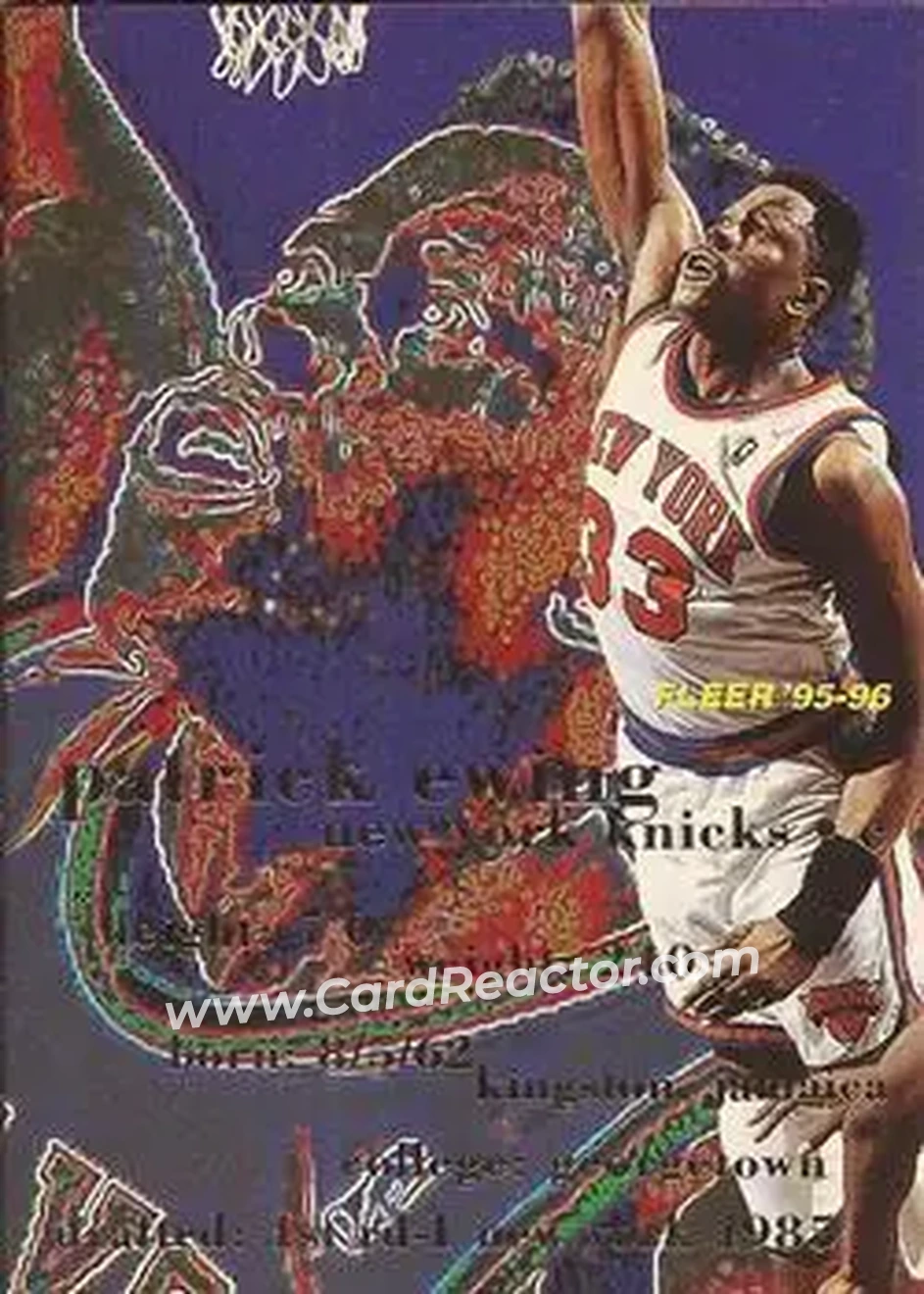 1995-96 Fleer #120 - Patrick Ewing - New York Knicks - Front