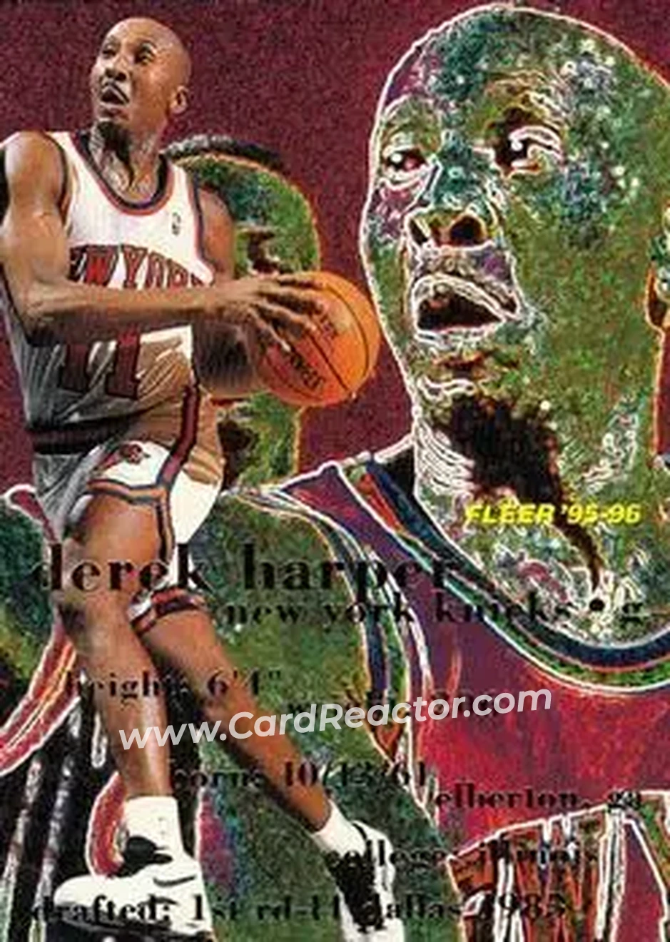 1995-96 Fleer #121 - Derek Harper - New York Knicks - Front