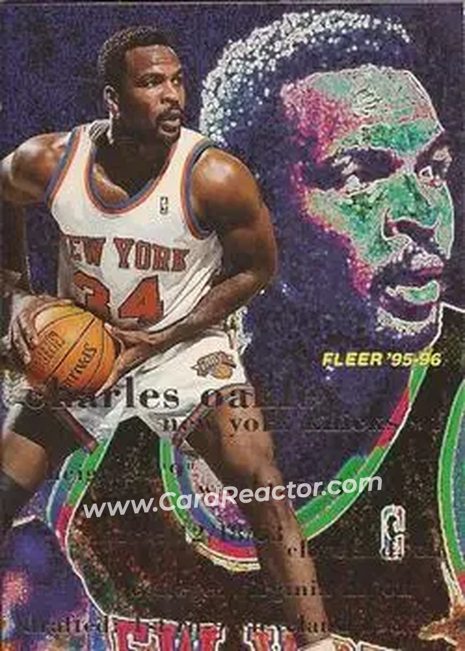 1995-96 Fleer #123 - Charles Oakley - New York Knicks - Front