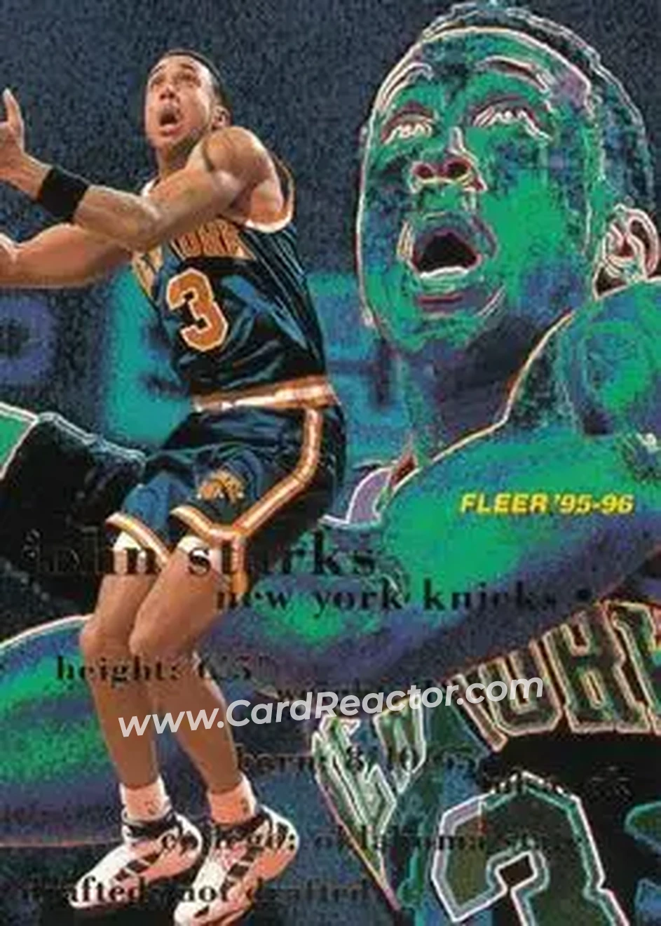 1995-96 Fleer #125 - John Starks - New York Knicks - Front