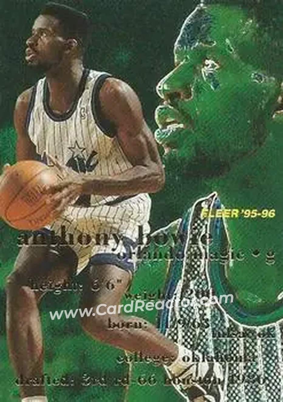 1995-96 Fleer #127 - Anthony Bowie - Orlando Magic - Front