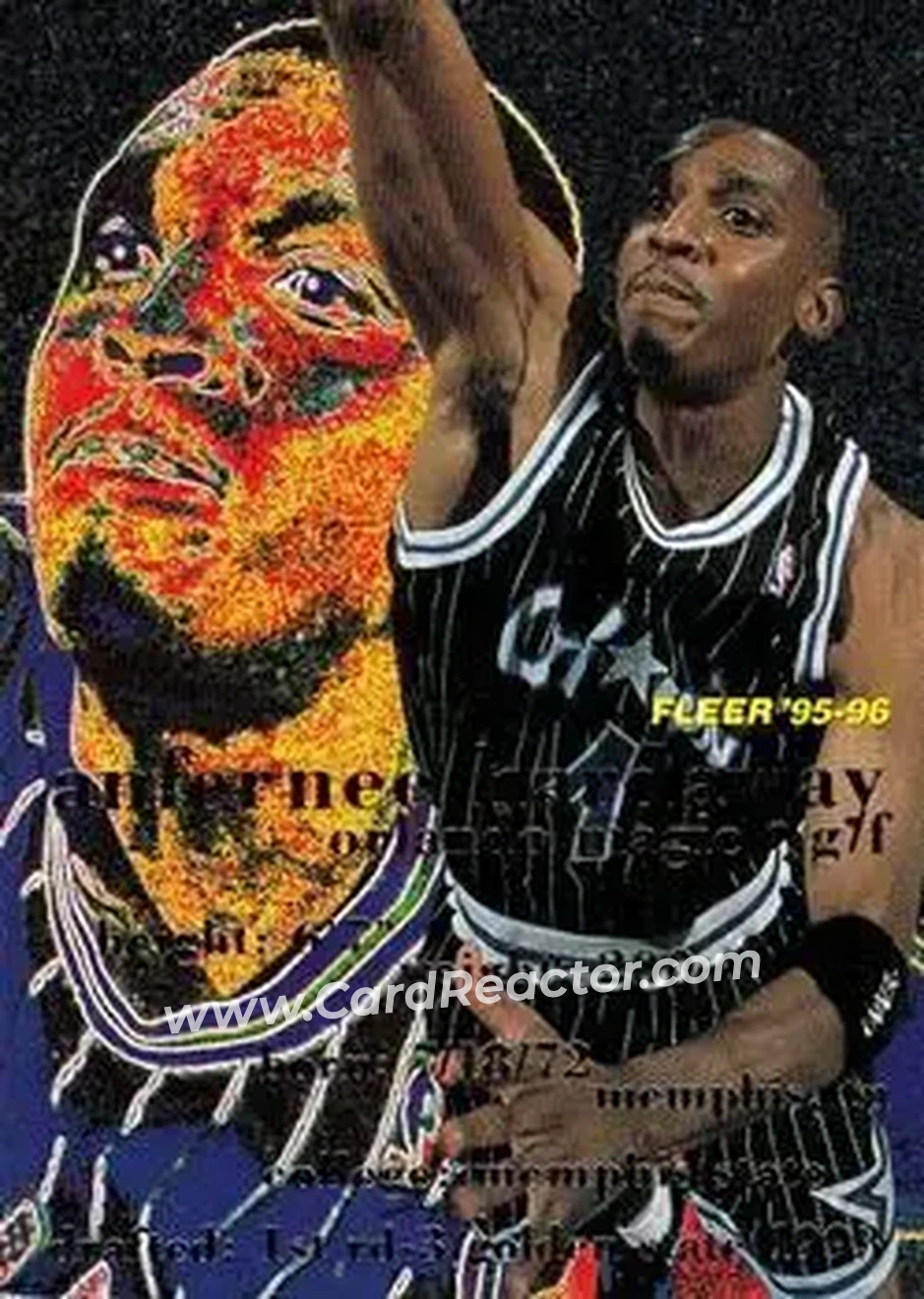 1995-96 Fleer #129 - Anfernee Hardaway - Orlando Magic - Front 1995-96 Fleer #129 - Anfernee Hardaway - Orlando Magic - Front