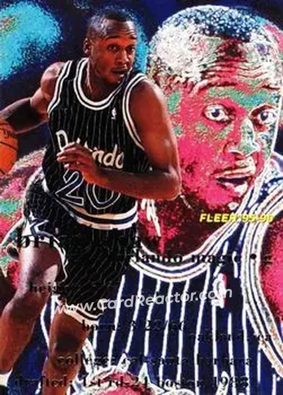 1995-96 Fleer #133 - Brian Shaw - Orlando Magic - Front