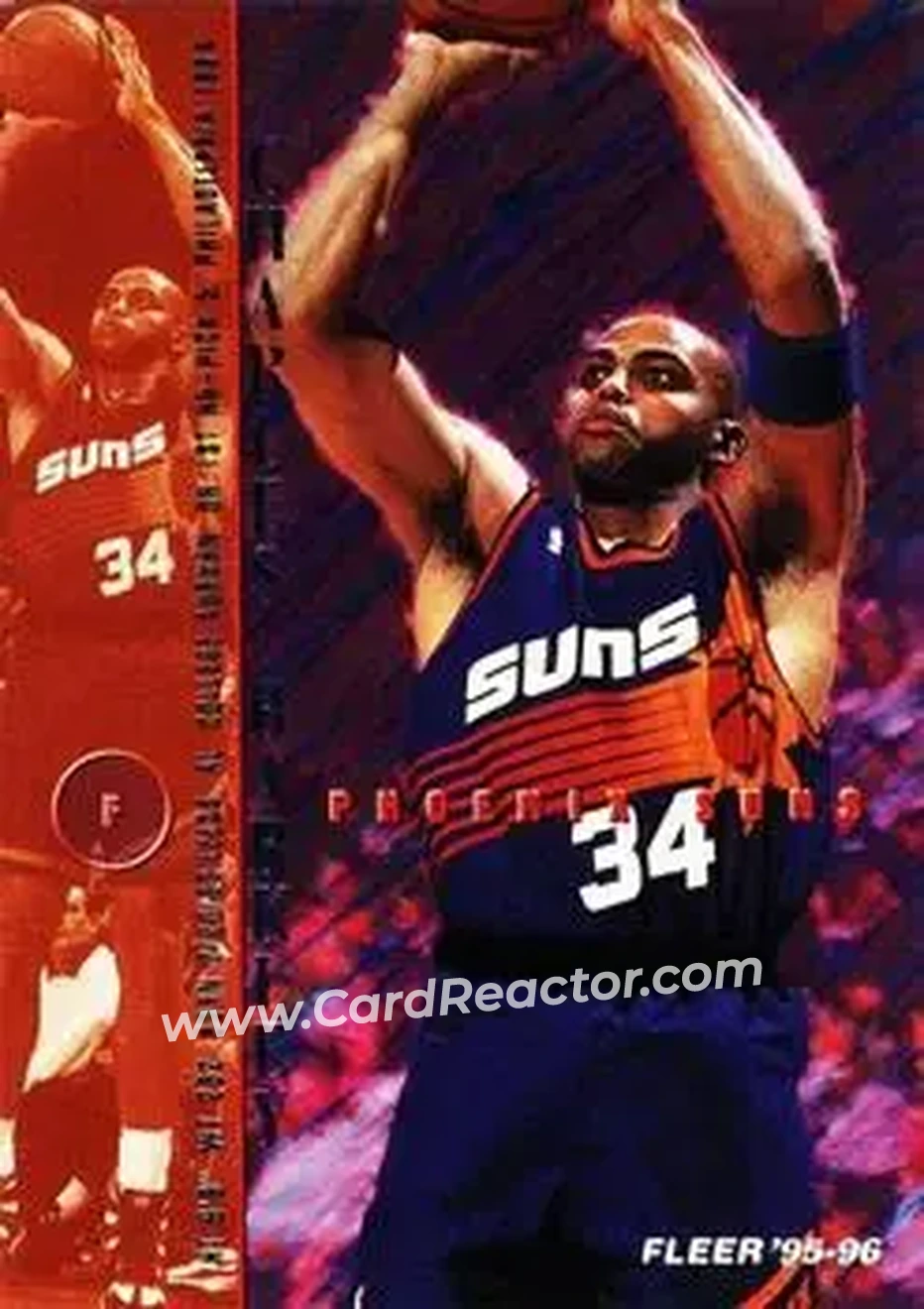 1995-96 Fleer #142 - Charles Barkley - Phoenix Suns - Front