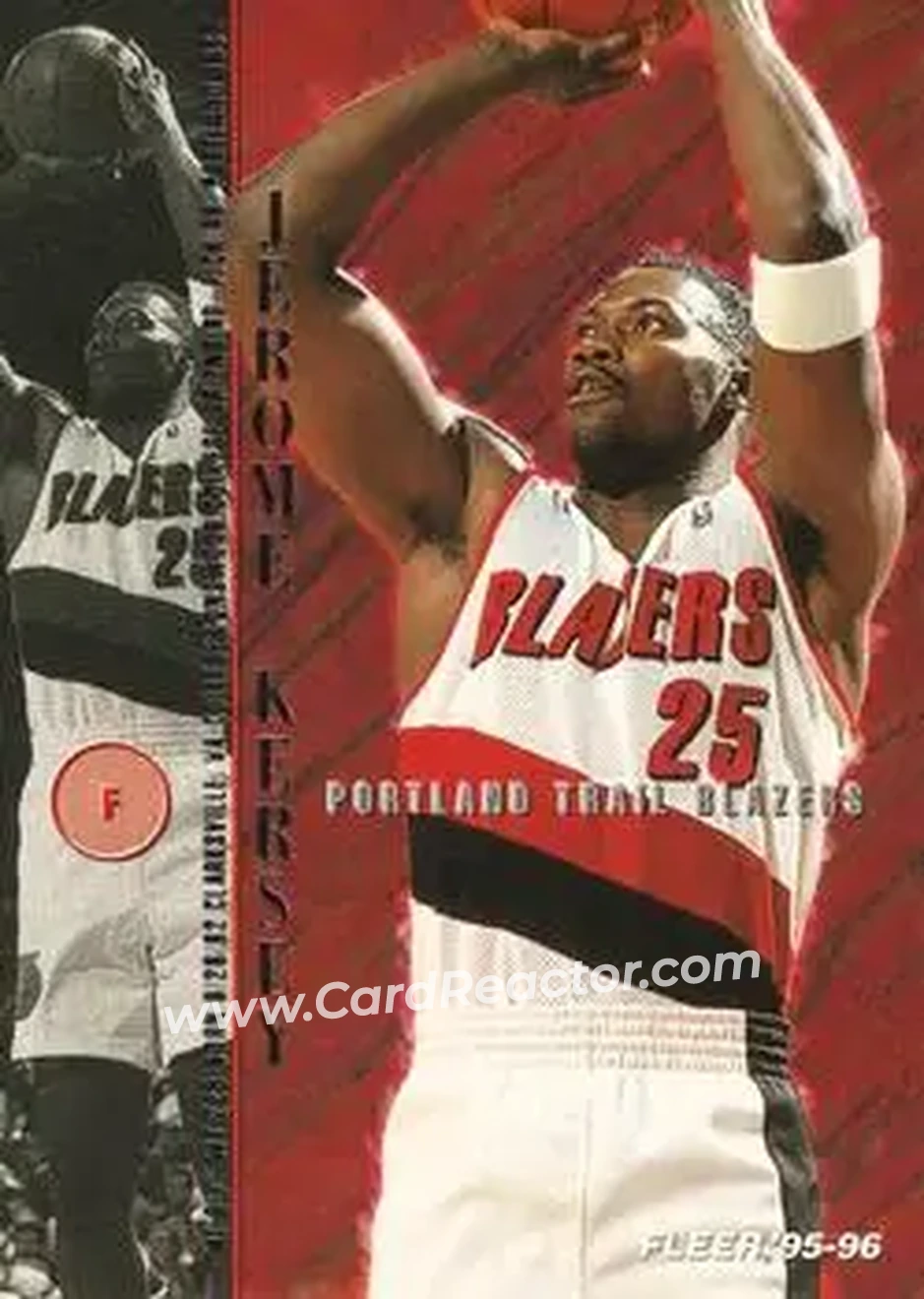 1995-96 Fleer #151 - Jerome Kersey - Portland Trail Blazers - Front 1995-96 Fleer #151 - Jerome Kersey - Portland Trail Blazers - Front