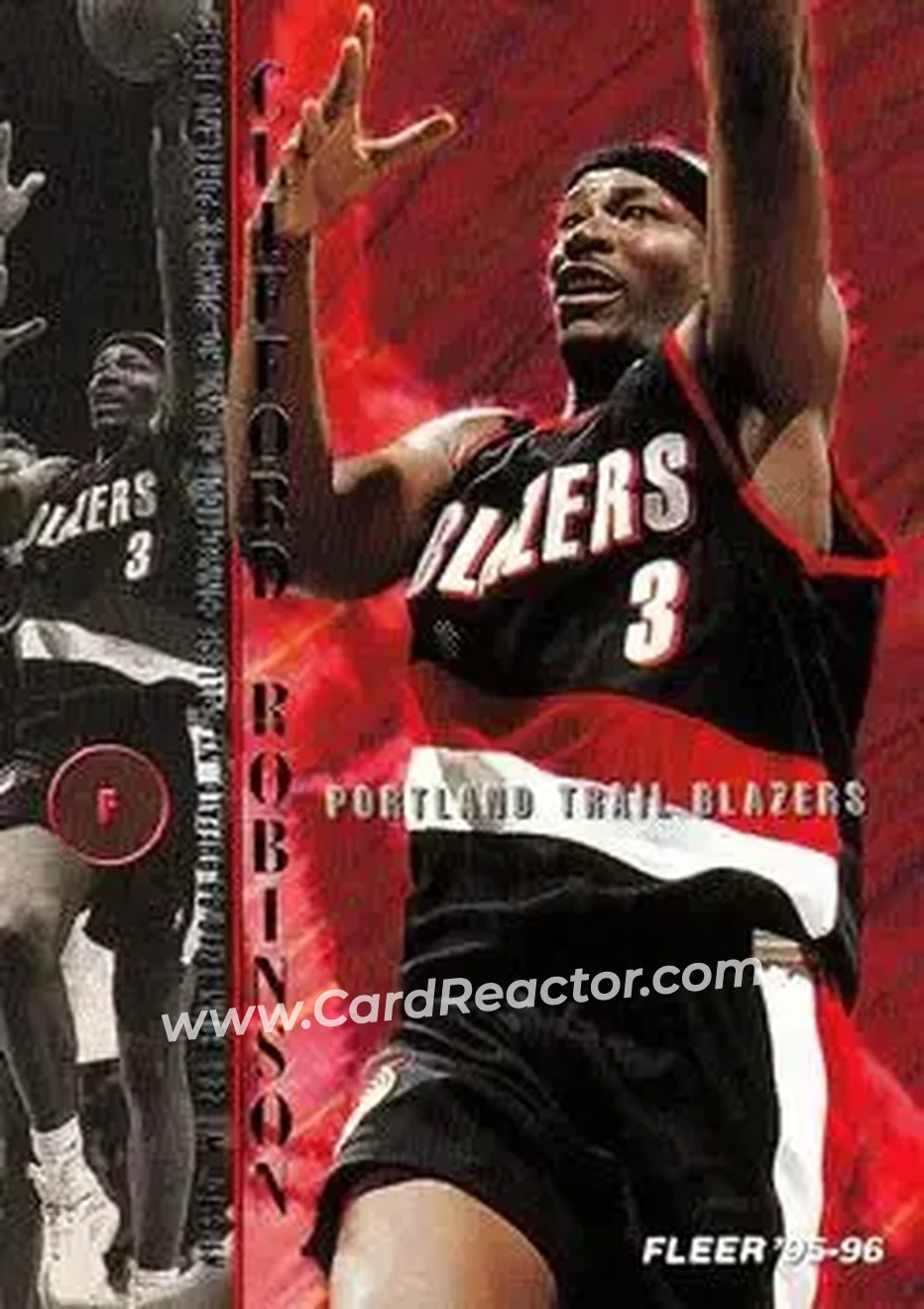 1995-96 Fleer #154 - Clifford Robinson - Portland Trail Blazers - Front 1995-96 Fleer #154 - Clifford Robinson - Portland Trail Blazers - Front