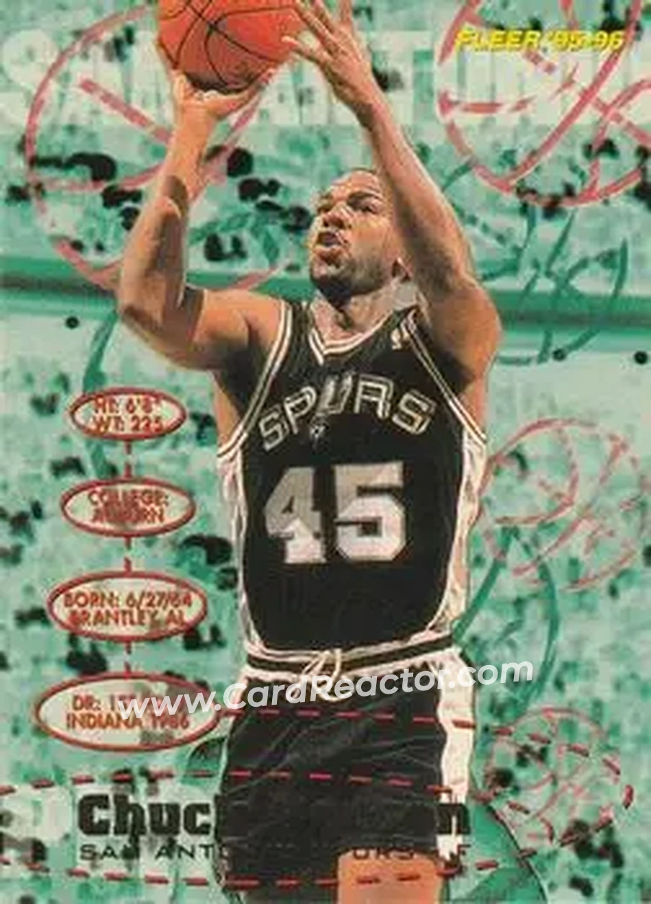1995-96 Fleer #170 - Chuck Person - San Antonio Spurs - Front