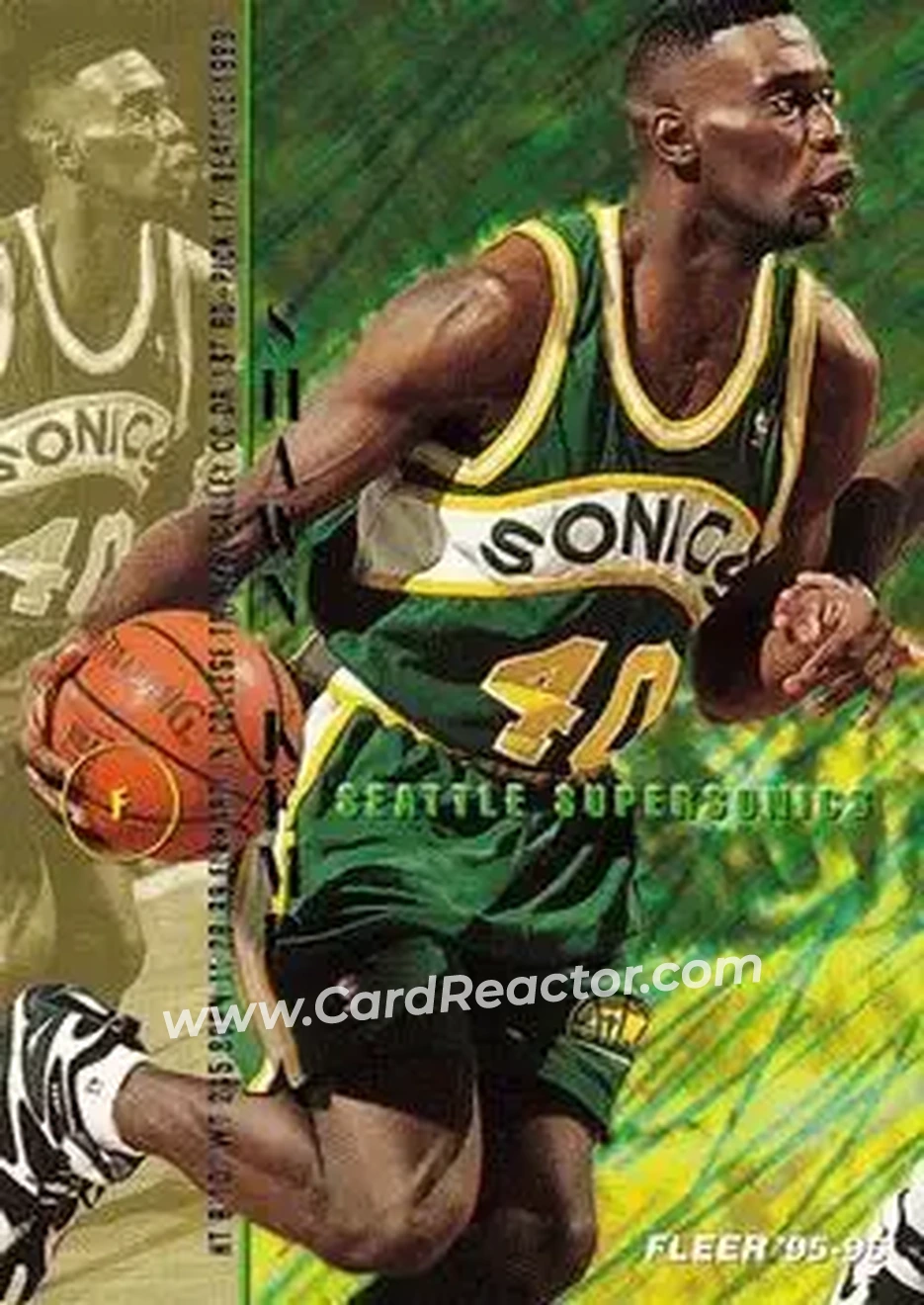 1995-96 Fleer #177 - Shawn Kemp - Seattle SuperSonics - Front
