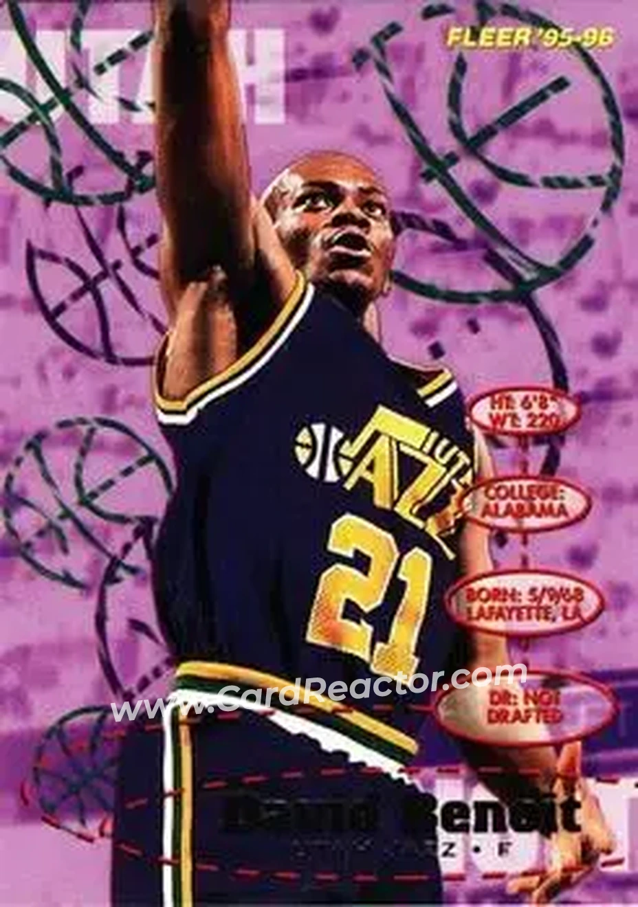 1995-96 Fleer #183 - David Benoit - Utah Jazz - Front