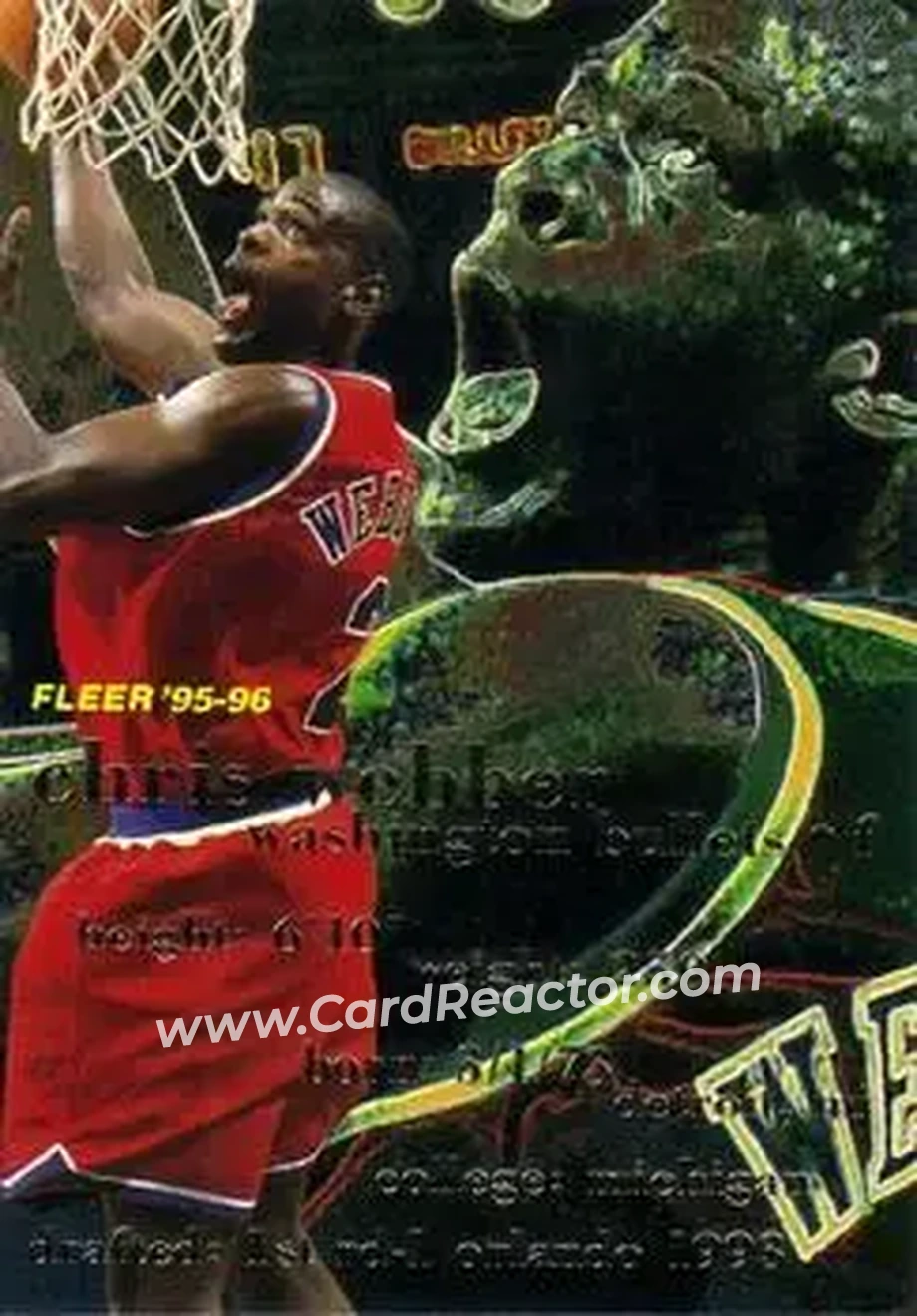 1995-96 Fleer #197 - Chris Webber - Washington Bullets - Front