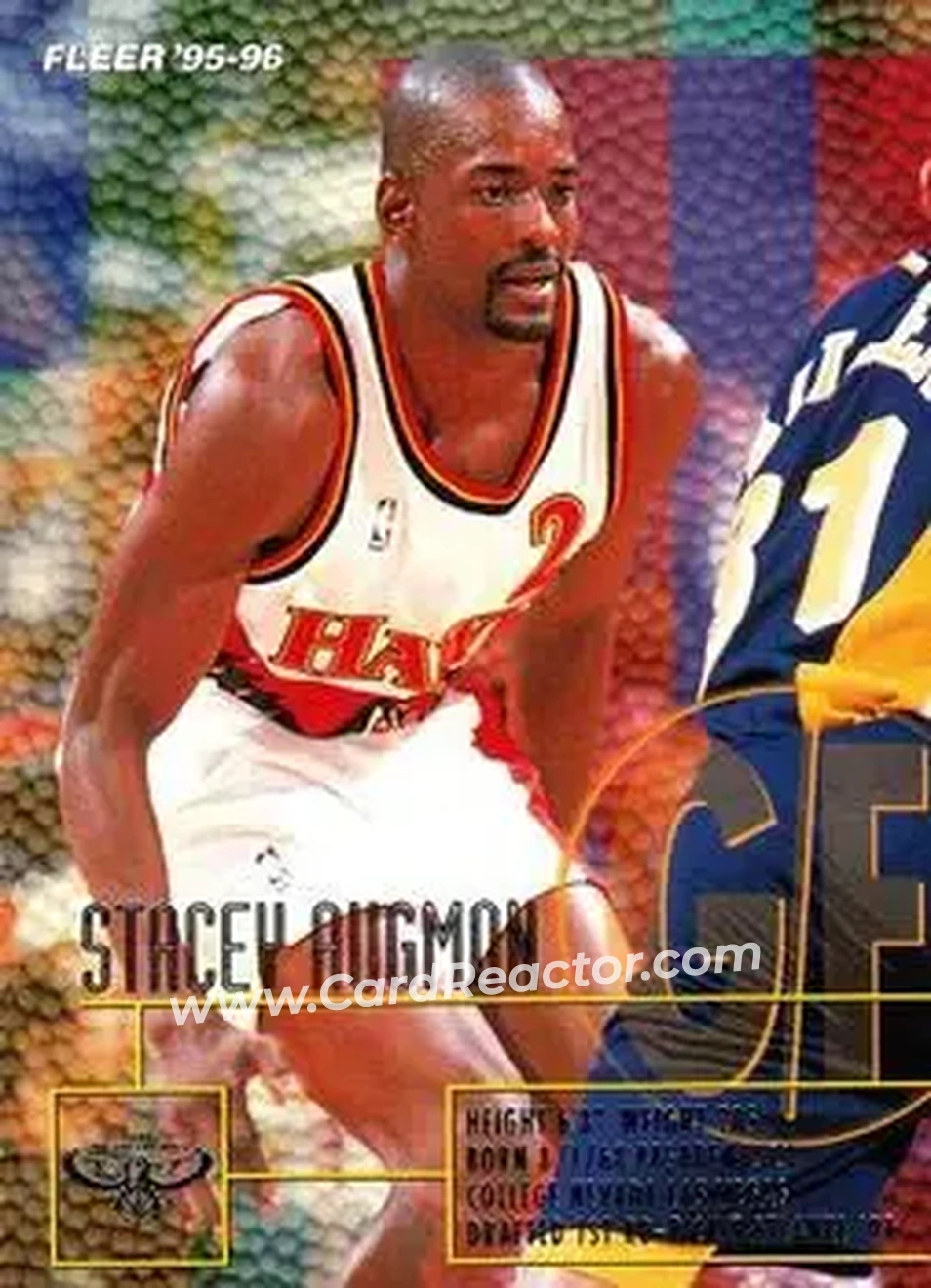 1995-96 Fleer #201 - Stacey Augmon - Atlanta Hawks - Front