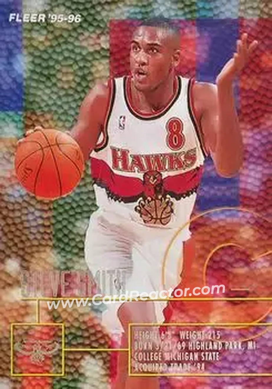 1995-96 Fleer #205 - Steve Smith - Atlanta Hawks - Front