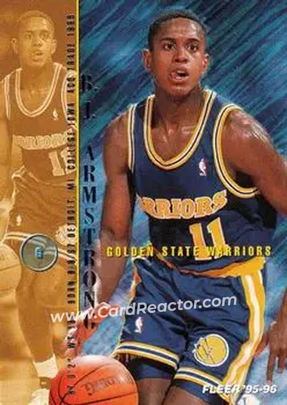 1995-96 Fleer #219 - B.J. Armstrong - Golden State Warriors - Front