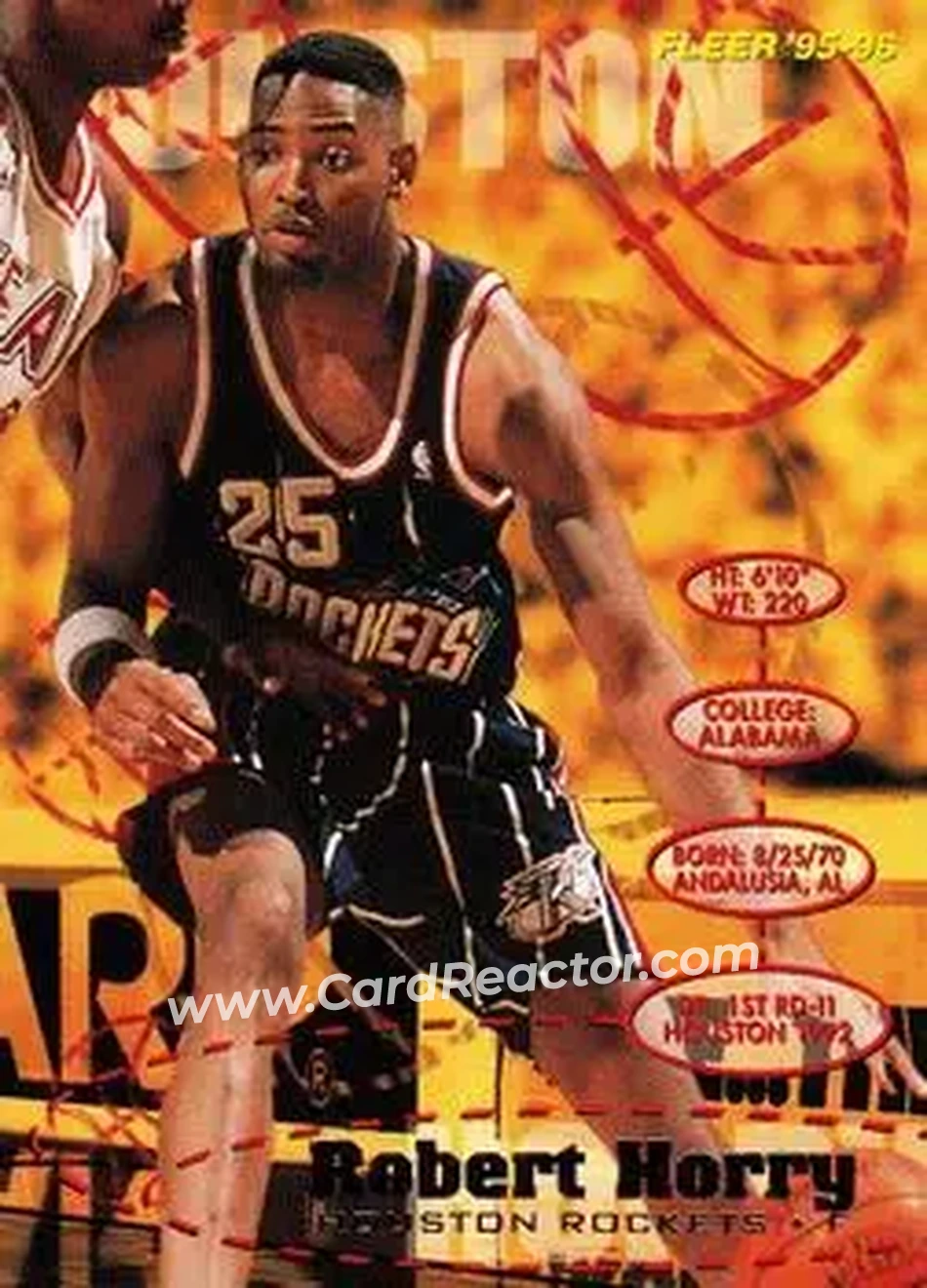 1995-96 Fleer #223 - Robert Horry - Houston Rockets - Front 1995-96 Fleer #223 - Robert Horry - Houston Rockets - Front