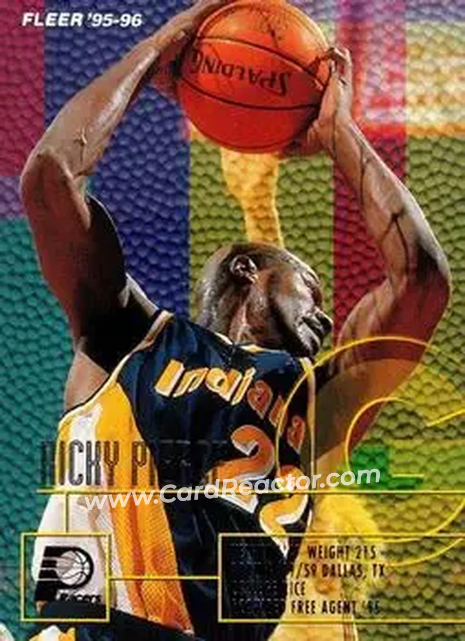 1995-96 Fleer #228 - Ricky Pierce - Indiana Pacers - Front