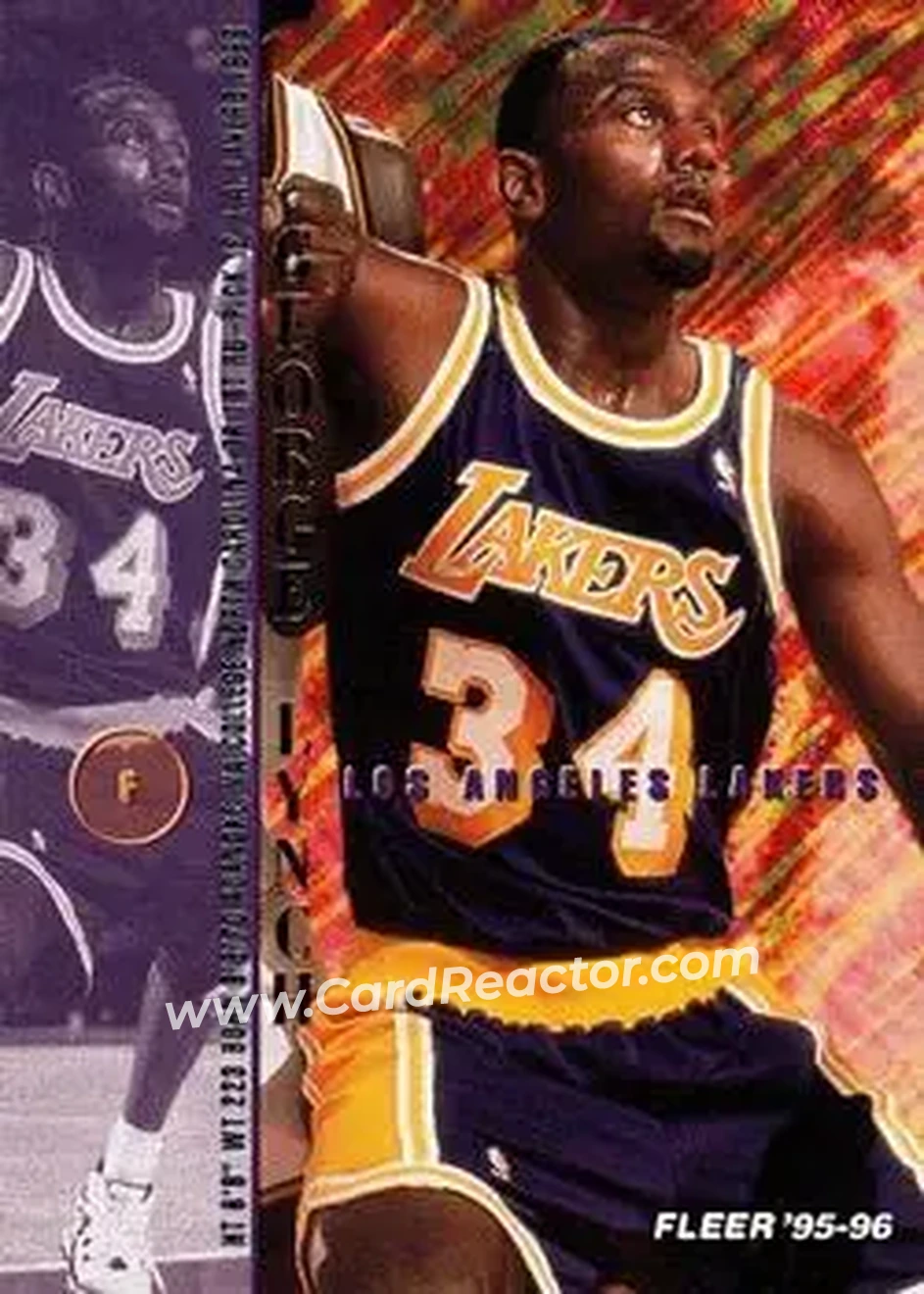 1995-96 Fleer #233 - George Lynch - Los Angeles Lakers - Front