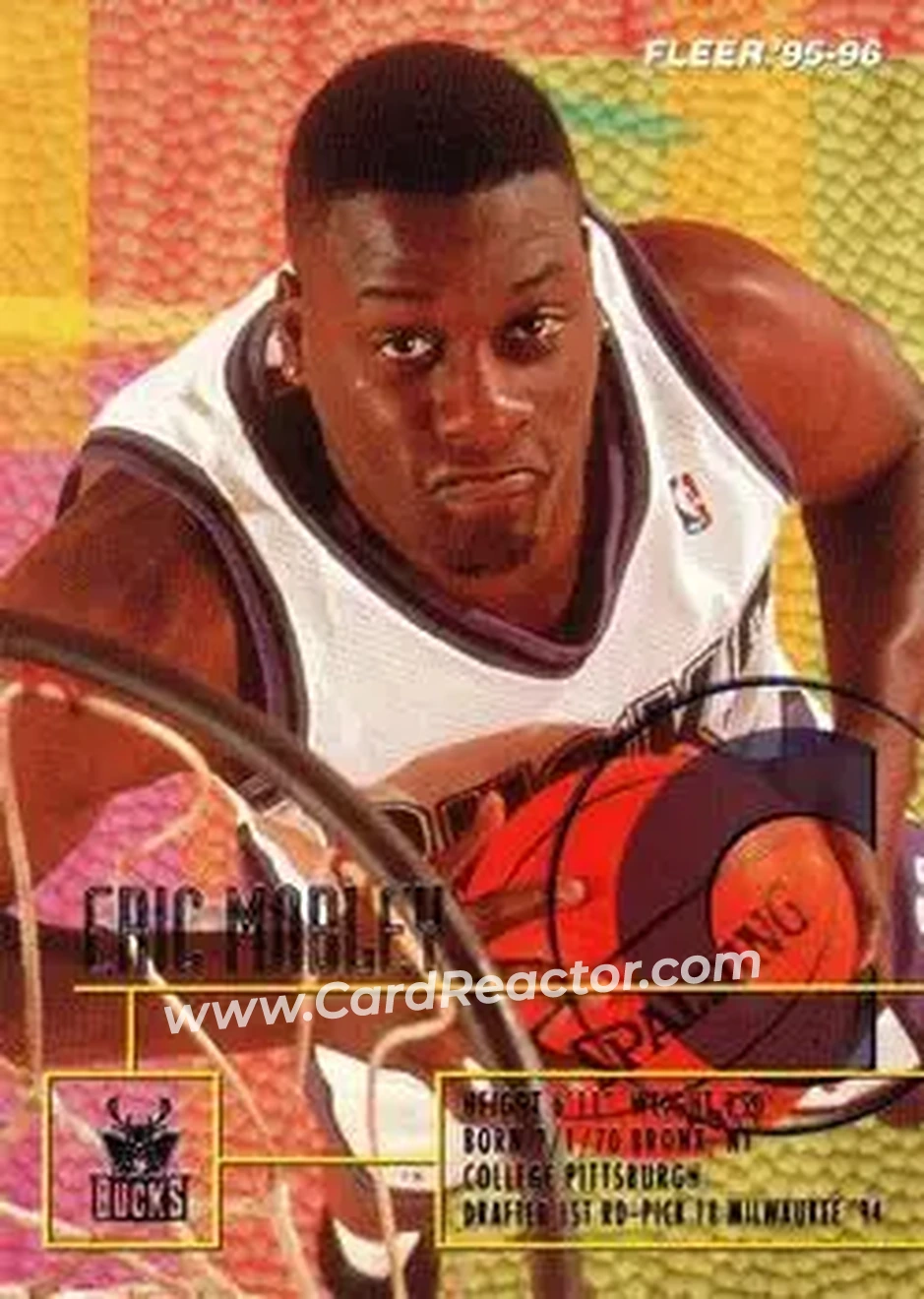 1995-96 Fleer #236 - Eric Mobley - Milwaukee Bucks - Front