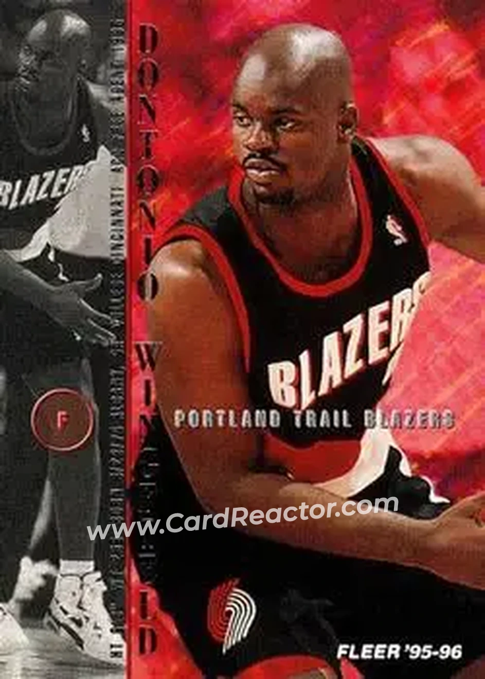 1995-96 Fleer #248 - Dontonio Wingfield - Portland Trail Blazers - Front
