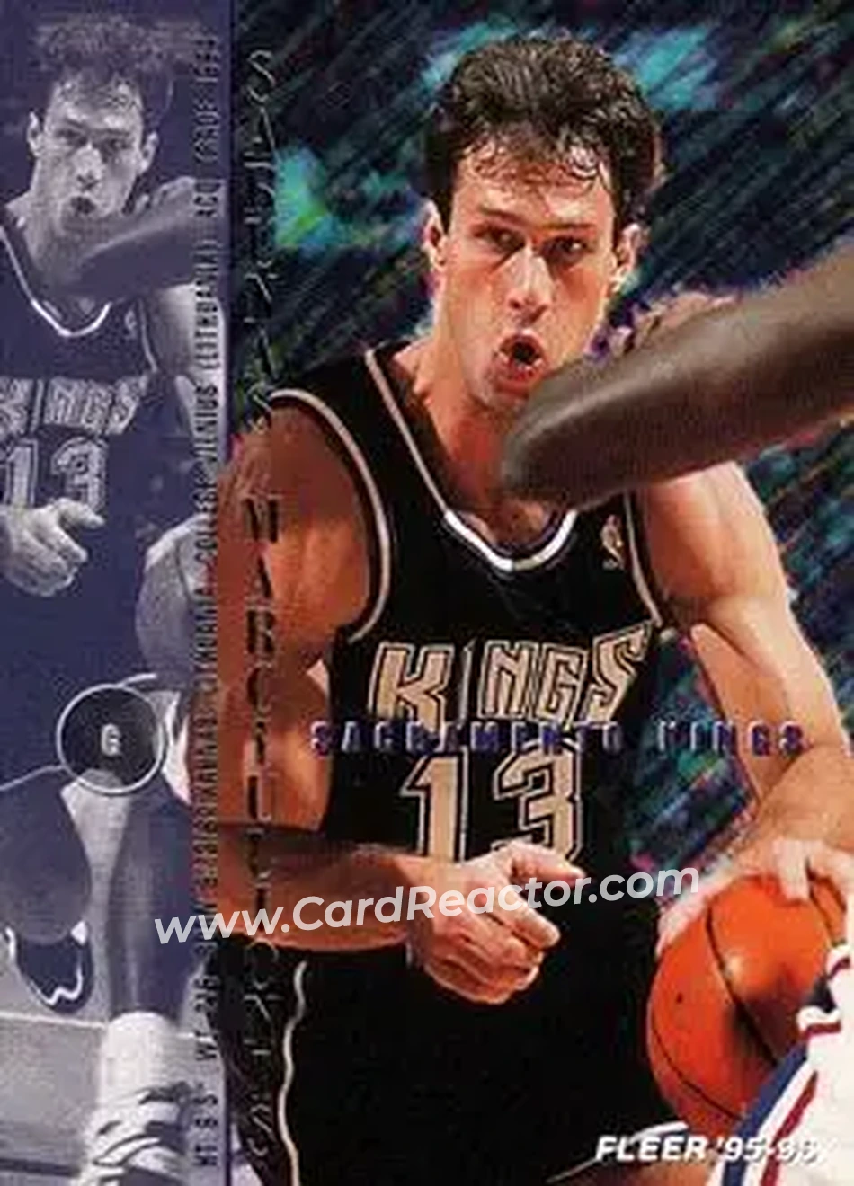 1995-96 Fleer #250 - Šarūnas Marčiulionis - Sacramento Kings - Front