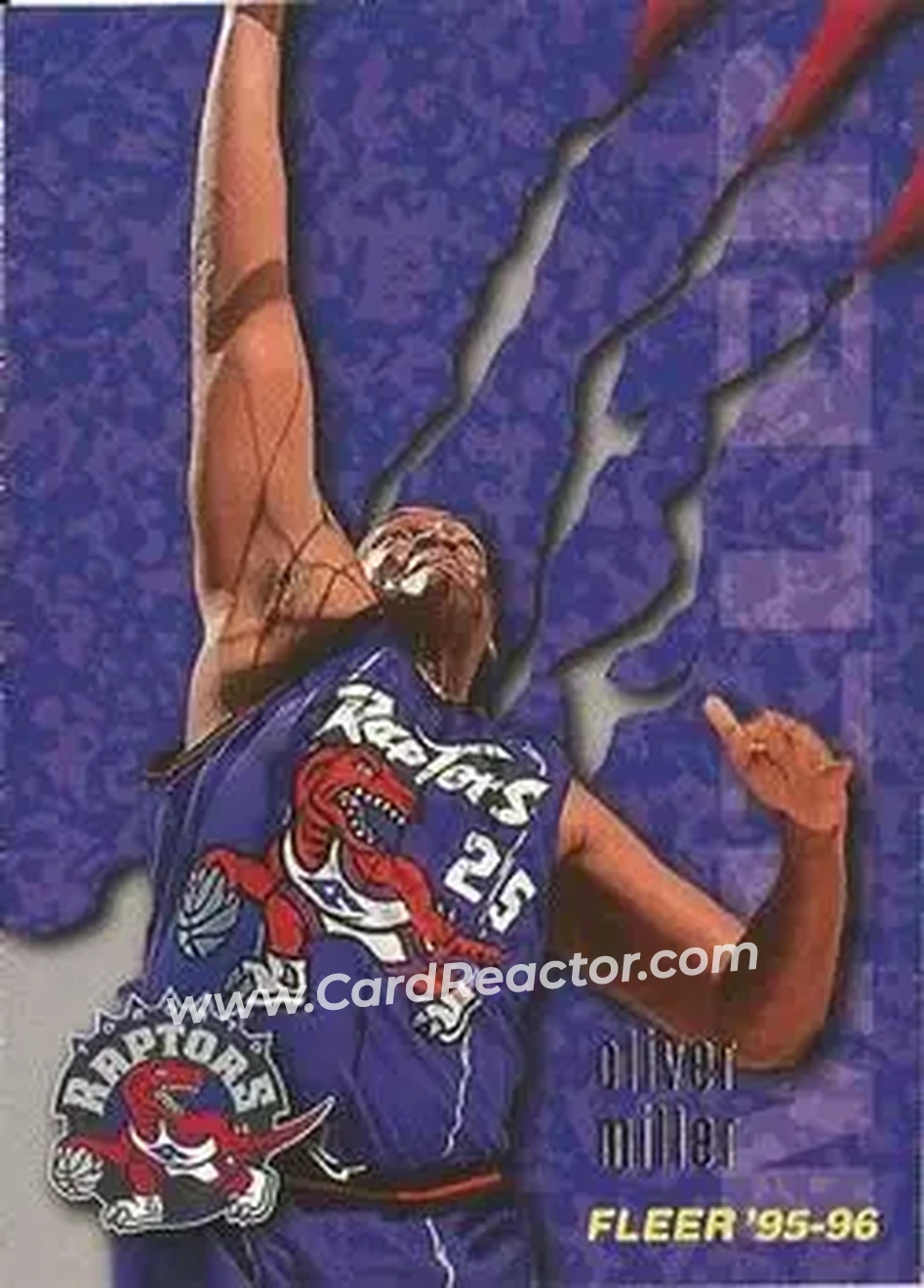 1995-96 Fleer #262 - Oliver Miller - Toronto Raptors - Front