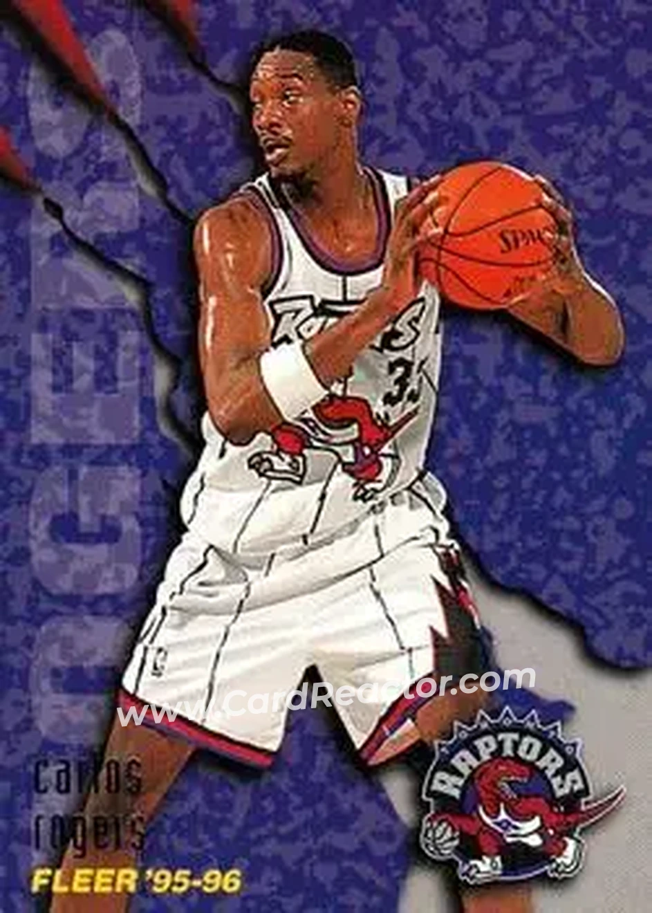 1995-96 Fleer #266 - Carlos Rogers - Toronto Raptors - Front