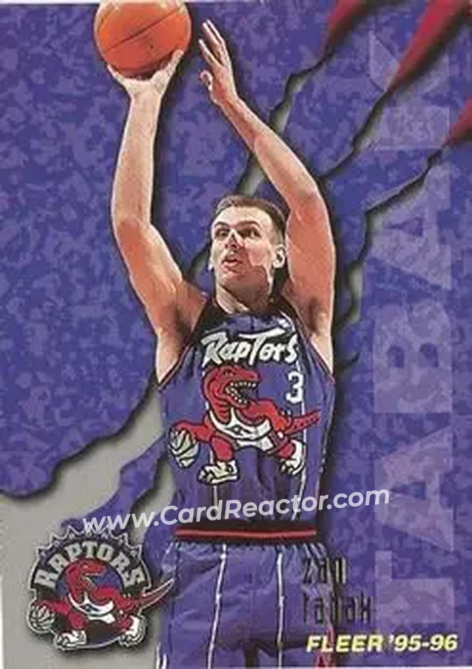 1995-96 Fleer #269 - Žan Tabak - Toronto Raptors - Front