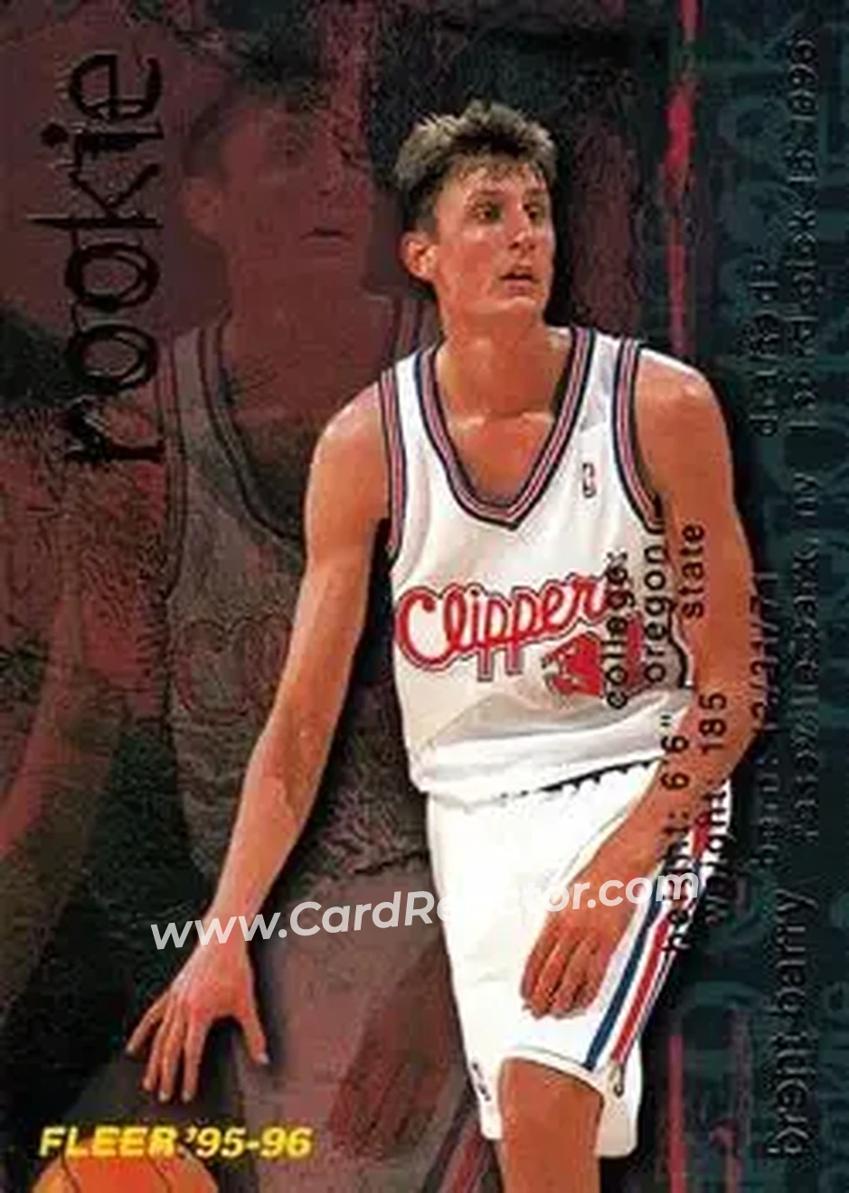 1995-96 Fleer #282 - Brent Barry - Los Angeles Clippers - Front 1995-96 Fleer #282 - Brent Barry - Los Angeles Clippers - Front