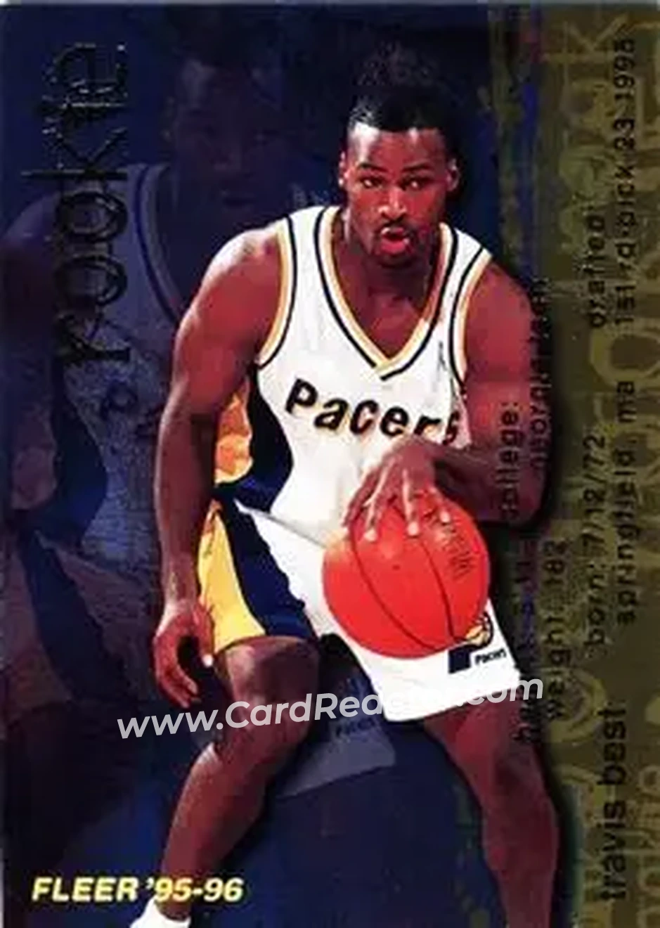 1995-96 Fleer #284 - Travis Best - Indiana Pacers - Front