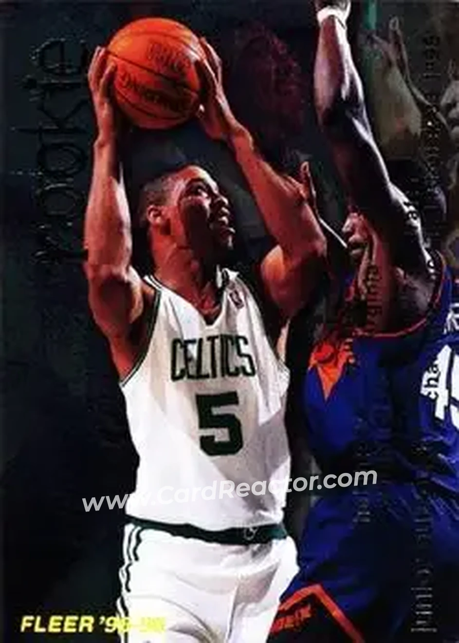 1995-96 Fleer #285 - Junior Burrough - Boston Celtics - Front 1995-96 Fleer #285 - Junior Burrough - Boston Celtics - Front