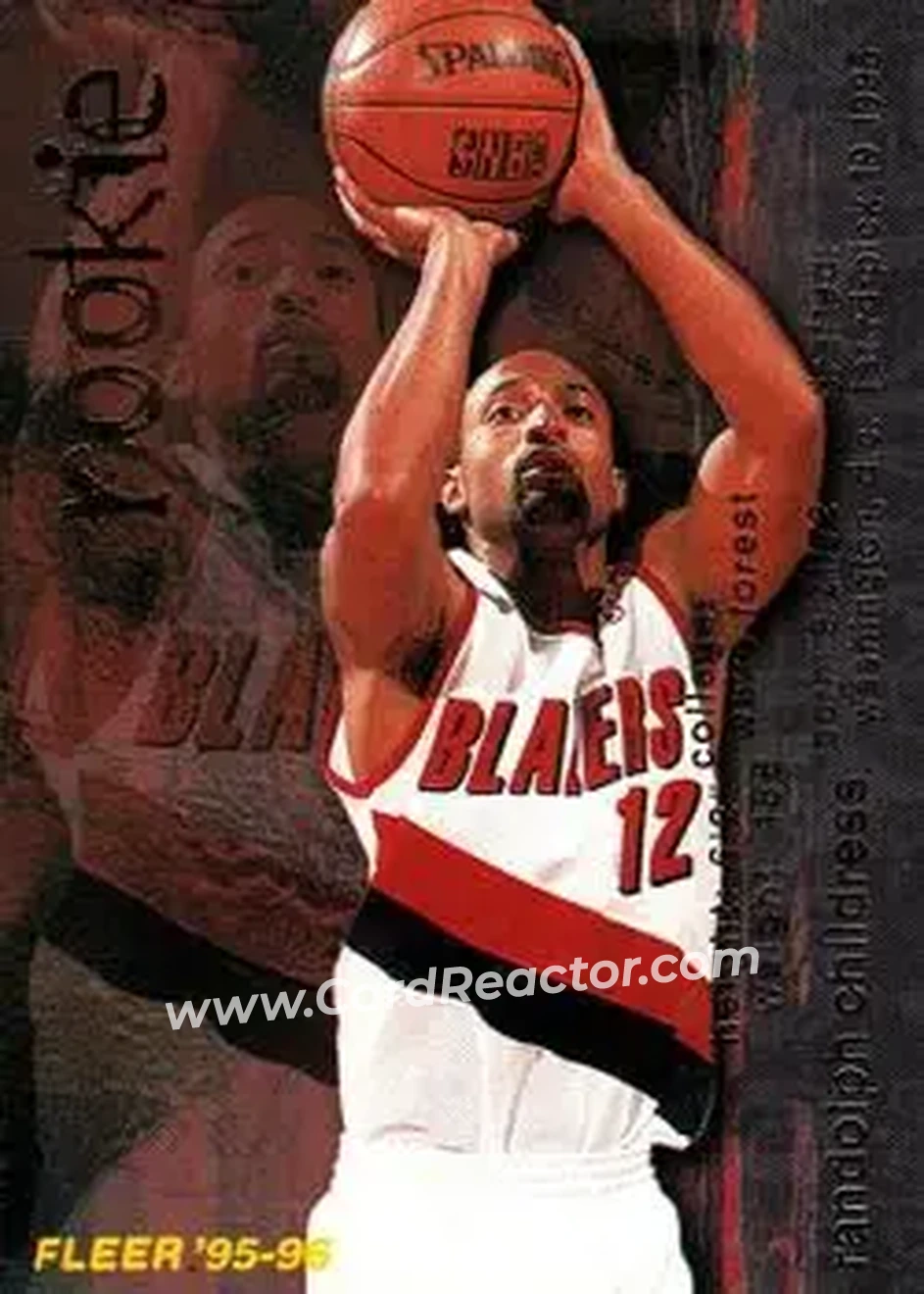 1995-96 Fleer #287 - Randolph Childress - Portland Trail Blazers - Front