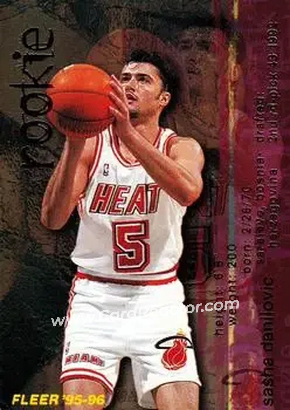 1995-96 Fleer #288 - Sasha Danilović - Miami Heat - Front