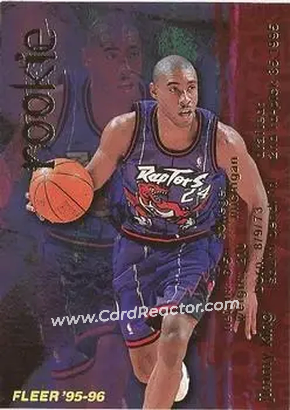 1995-96 Fleer #296 - Jimmy King - Toronto Raptors - Front 1995-96 Fleer #296 - Jimmy King - Toronto Raptors - Front