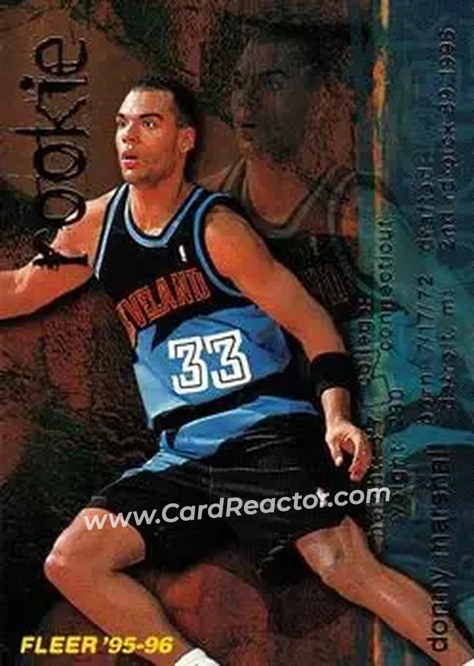 1995-96 Fleer #297 - Donny Marshall - Cleveland Cavaliers - Front