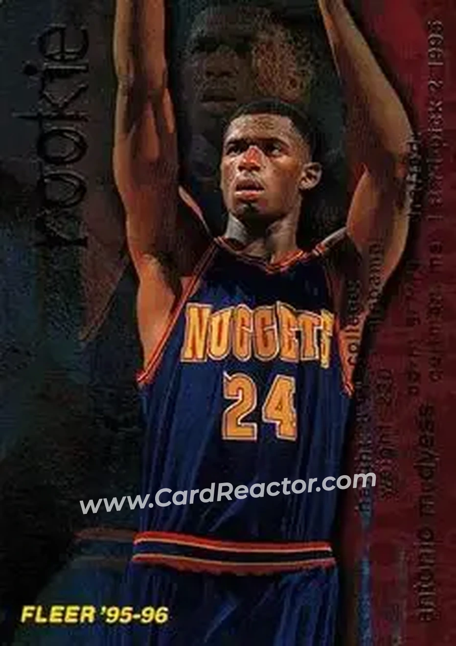 1995-96 Fleer #298 - Antonio McDyess - Denver Nuggets - Front 1995-96 Fleer #298 - Antonio McDyess - Denver Nuggets - Front