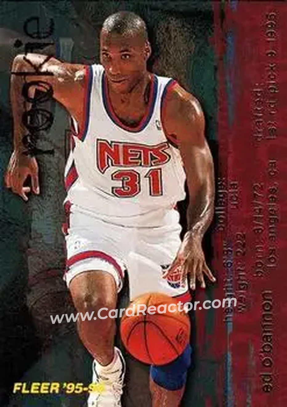 1995-96 Fleer #301 - Ed O'Bannon - New Jersey Nets - Front