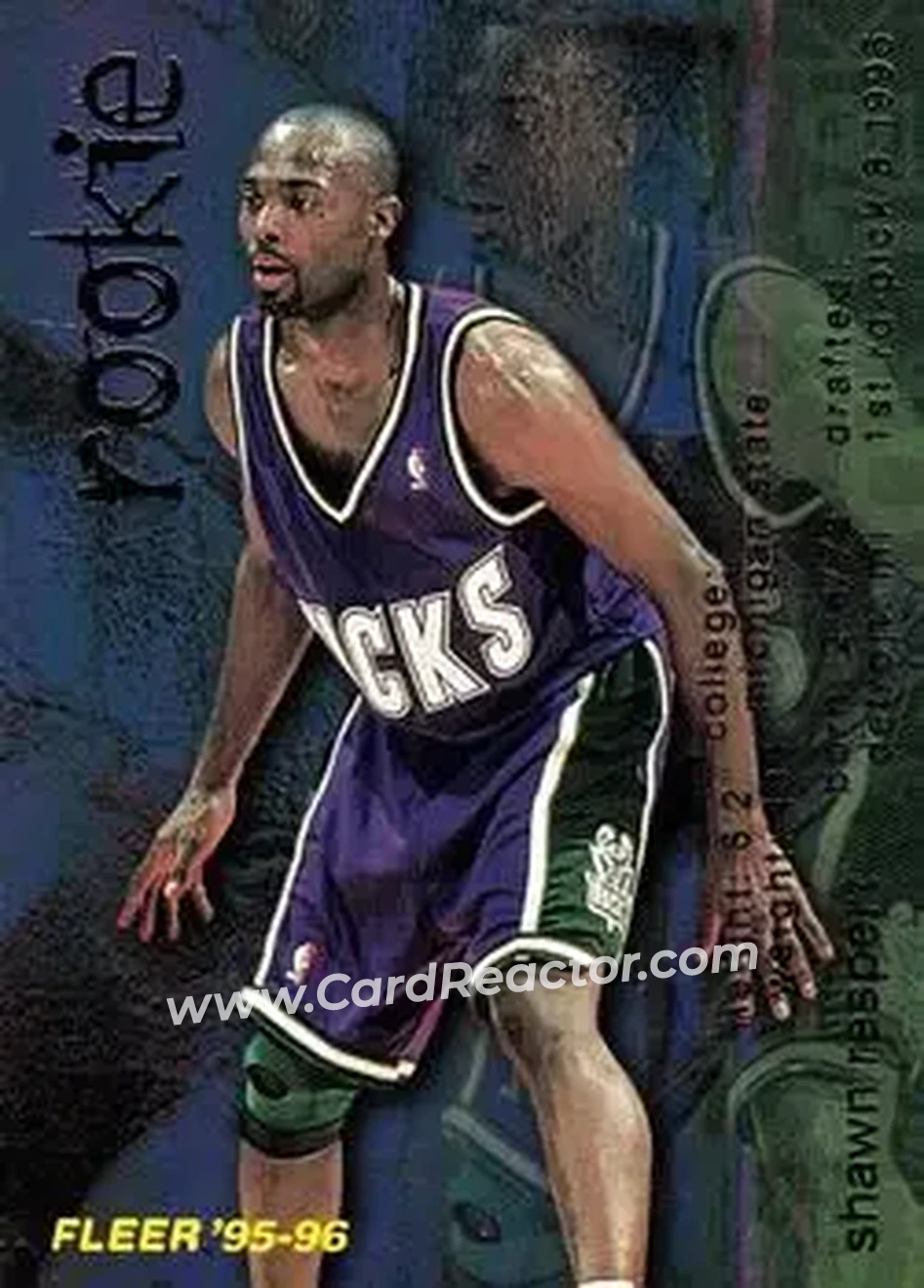 1995-96 Fleer #306 - Shawn Respert - Milwaukee Bucks - Front