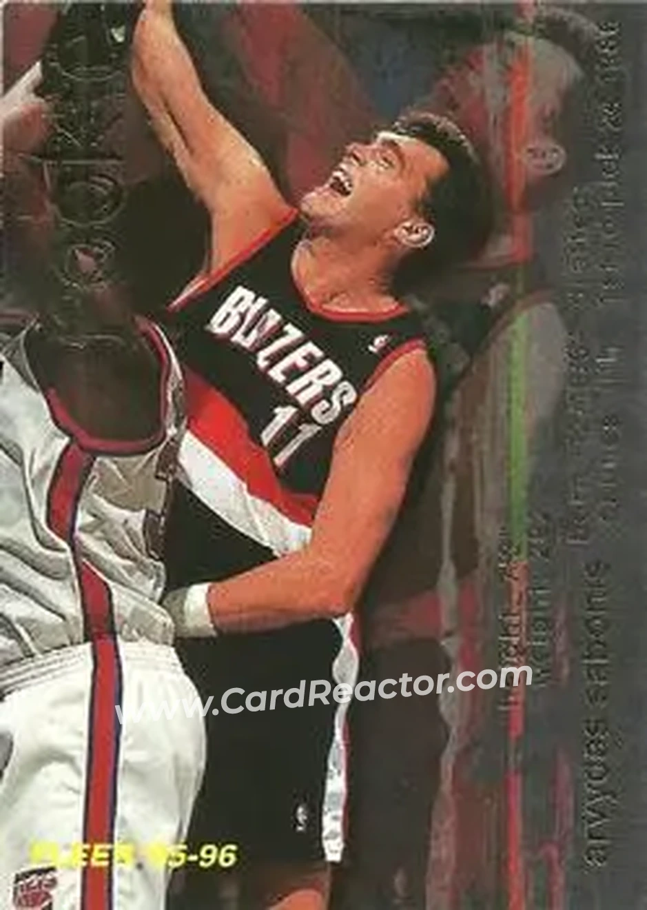1995-96 Fleer #308 - Arvydas Sabonis - Portland Trail Blazers - Front 1995-96 Fleer #308 - Arvydas Sabonis - Portland Trail Blazers - Front