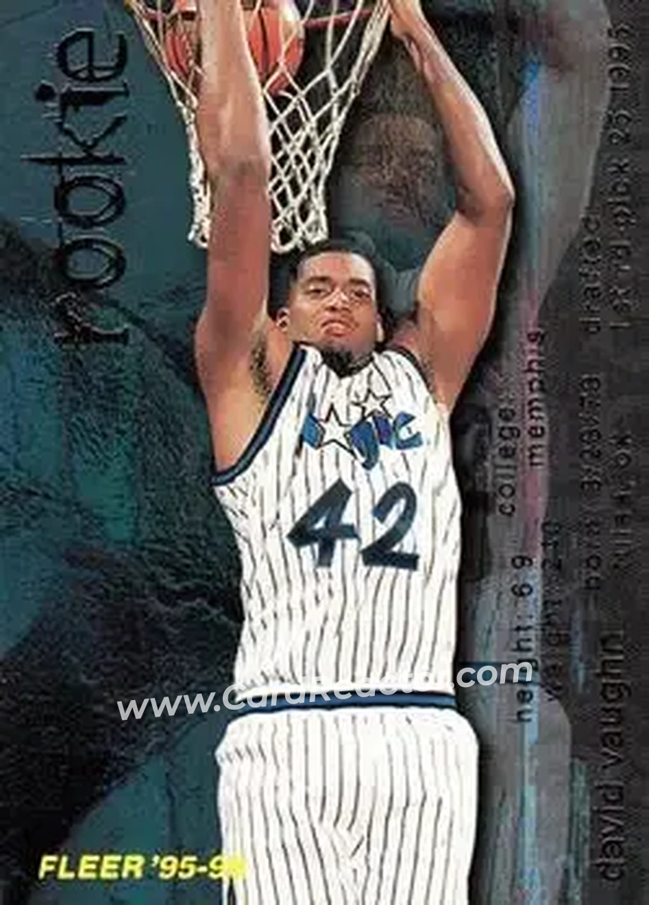 1995-96 Fleer #315 - David Vaughn - Orlando Magic - Front