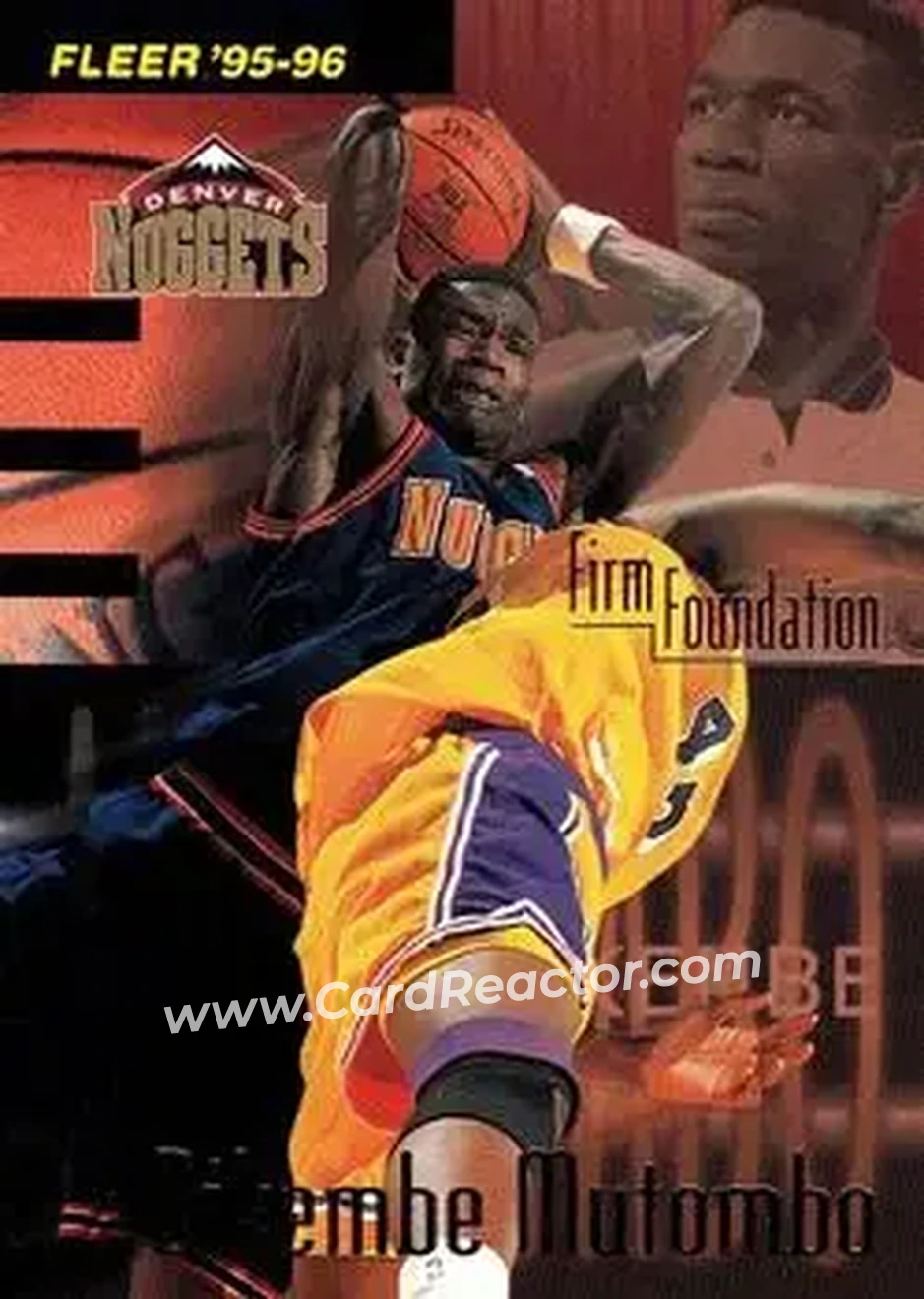 1995-96 Fleer #326 - Dikembe Mutombo - Denver Nuggets - Front