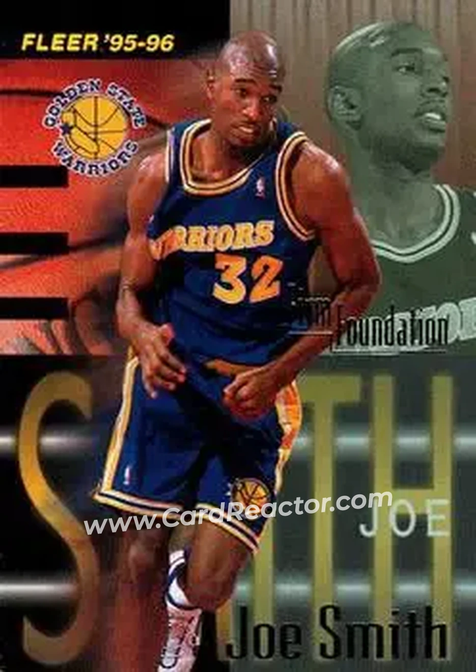 1995-96 Fleer #328 - Joe Smith - Golden State Warriors - Front 1995-96 Fleer #328 - Joe Smith - Golden State Warriors - Front