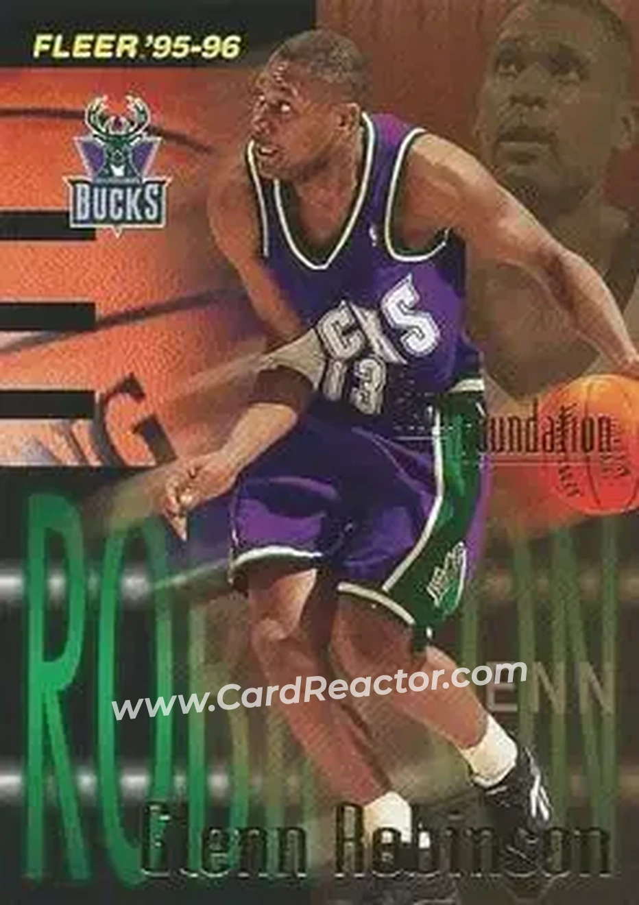 1995-96 Fleer #334 - Glenn Robinson - Milwaukee Bucks - Front