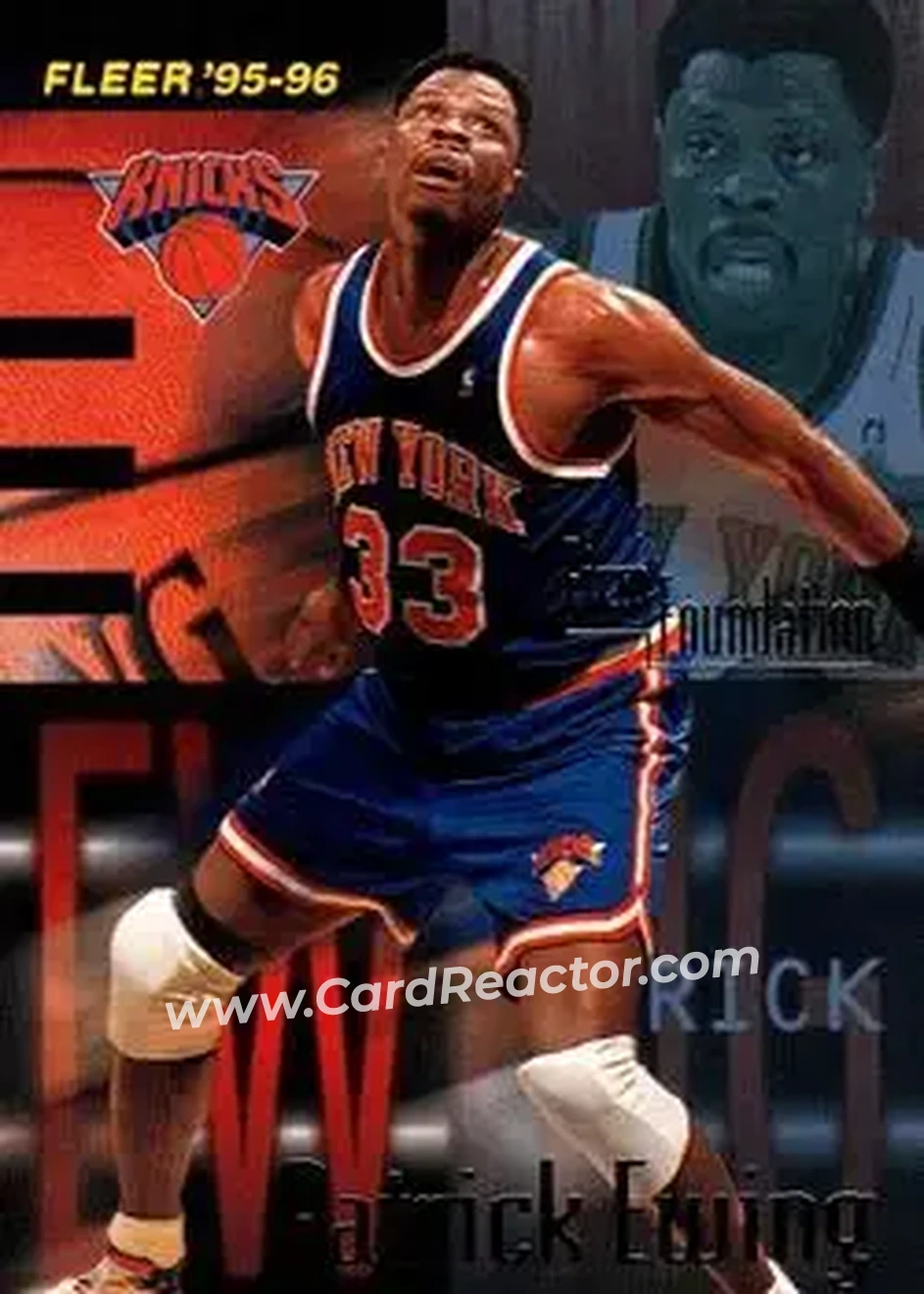 1995-96 Fleer #337 - Patrick Ewing - New York Knicks - Front